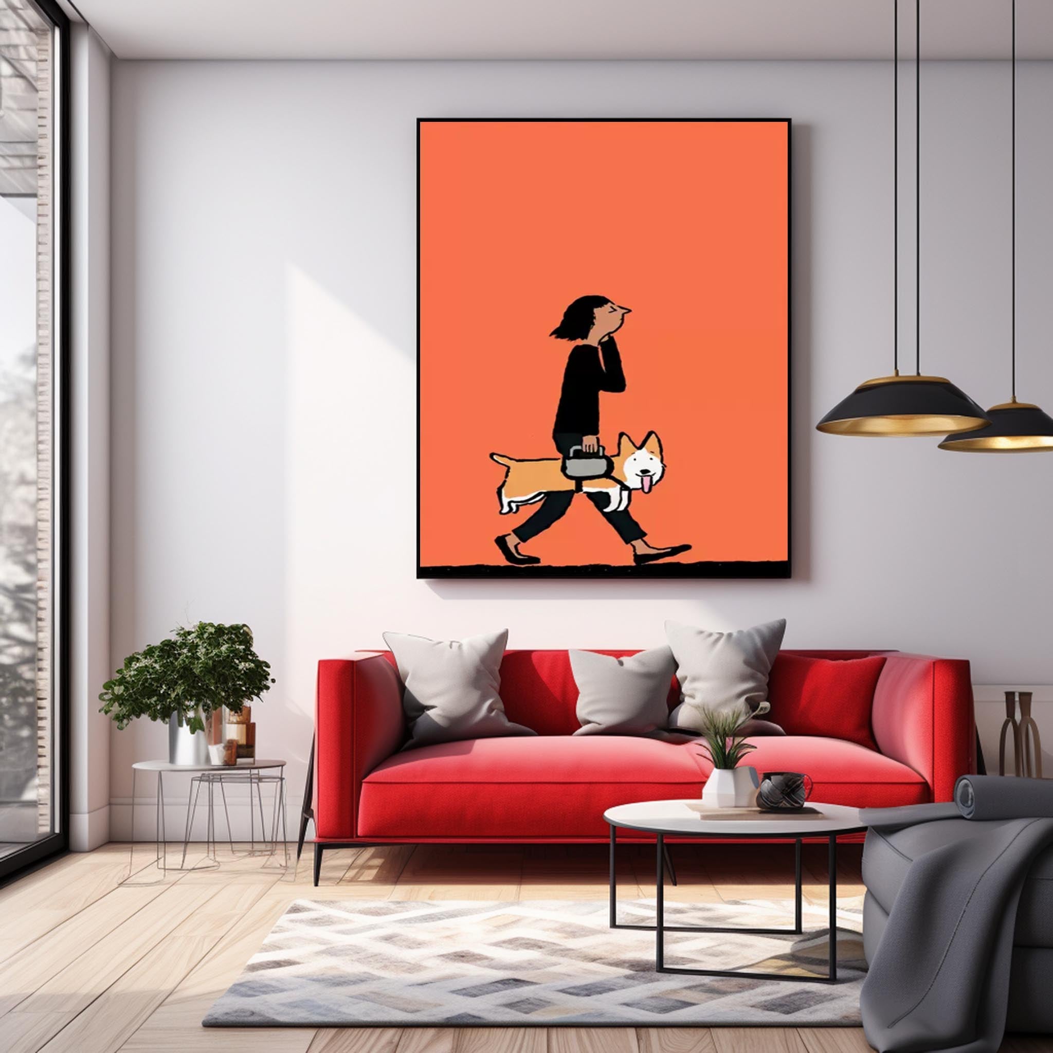 Wall Art Abstract Playful Energetic Pet Pop