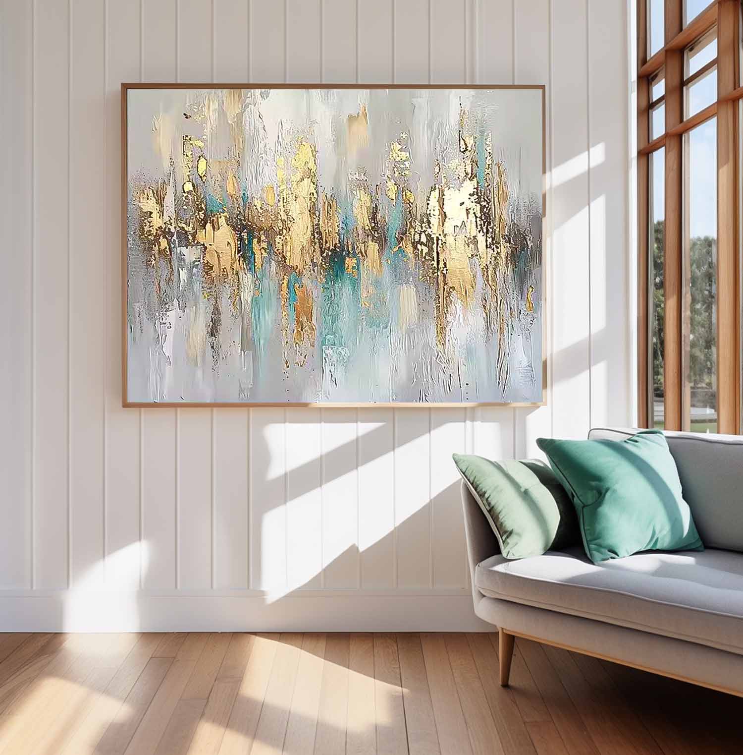 Wall Art Impasto Abstract Metallic Elegant