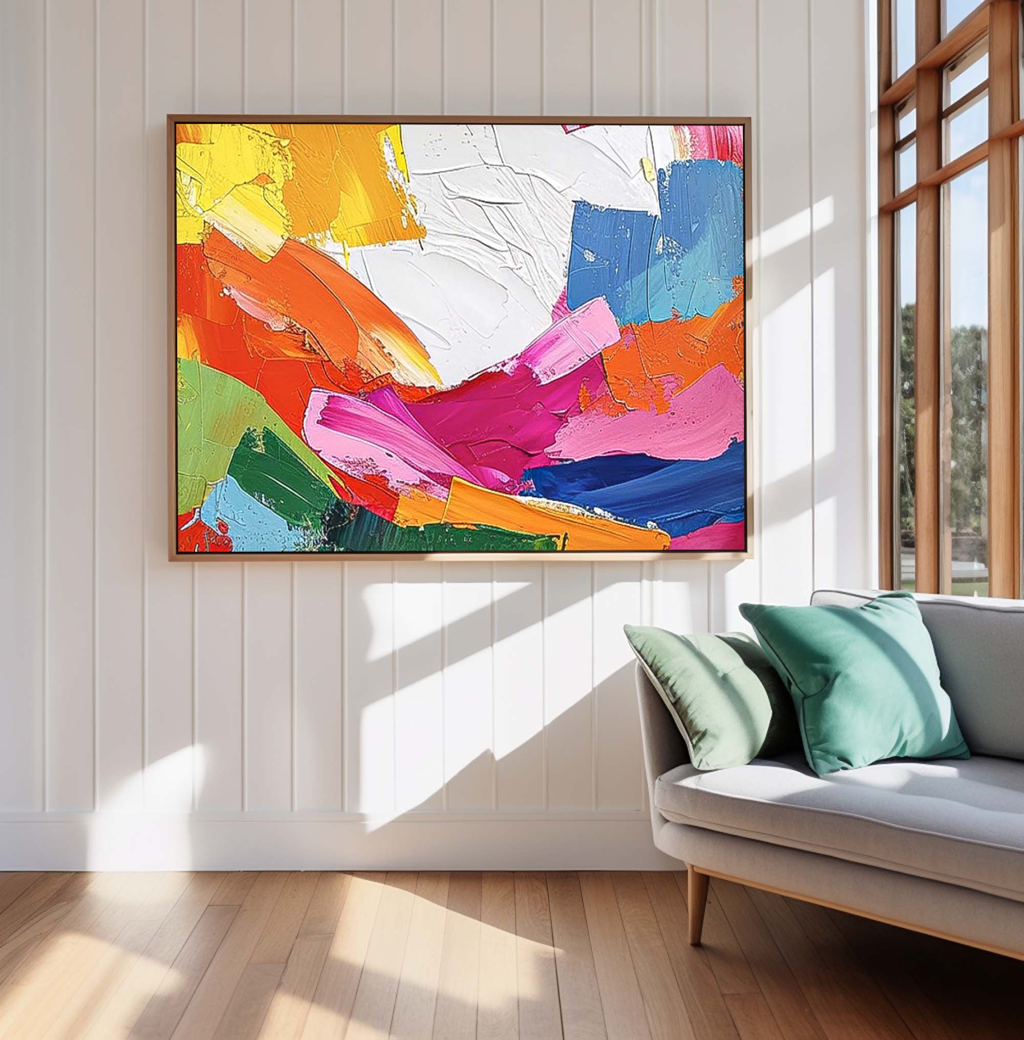 Wall Art Vibrant Impasto Abstract Expressionist