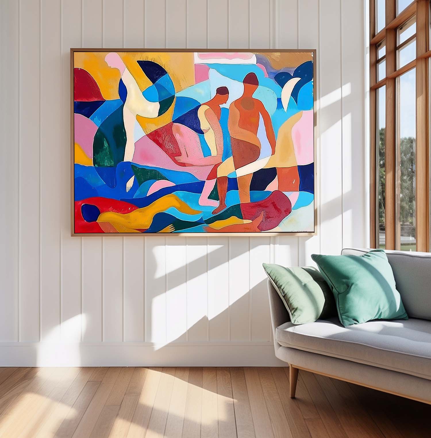 Wall Art Abstract Vibrant Geometric Modern