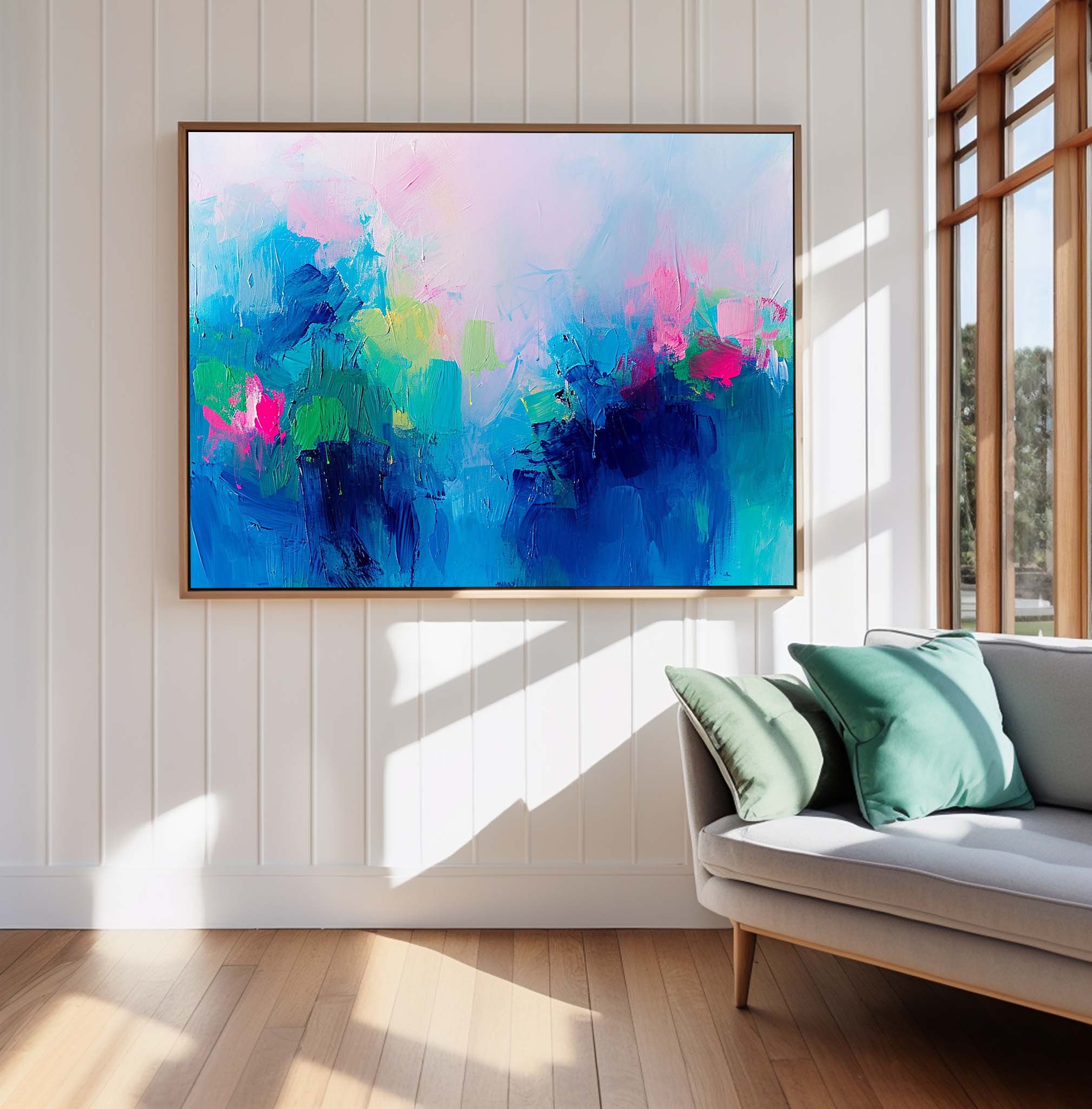 Wall Art Painterly Soft Fluid Wash Scene Abstract