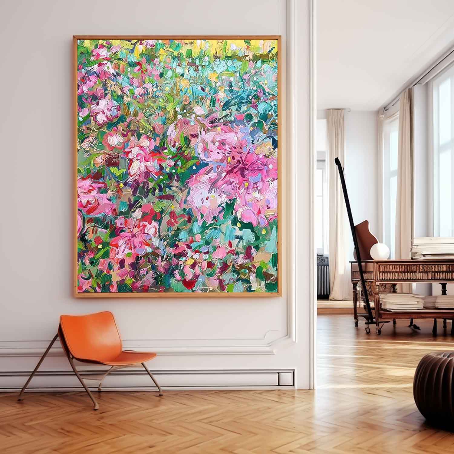 Wall Art Vibrant Flower Impressionist Field Painterly