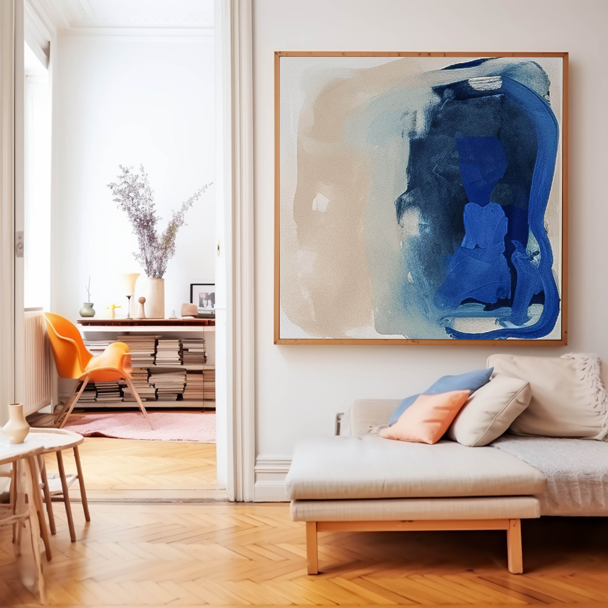 Wall Art Abstract Painterly Impasto Brushstroke Playful