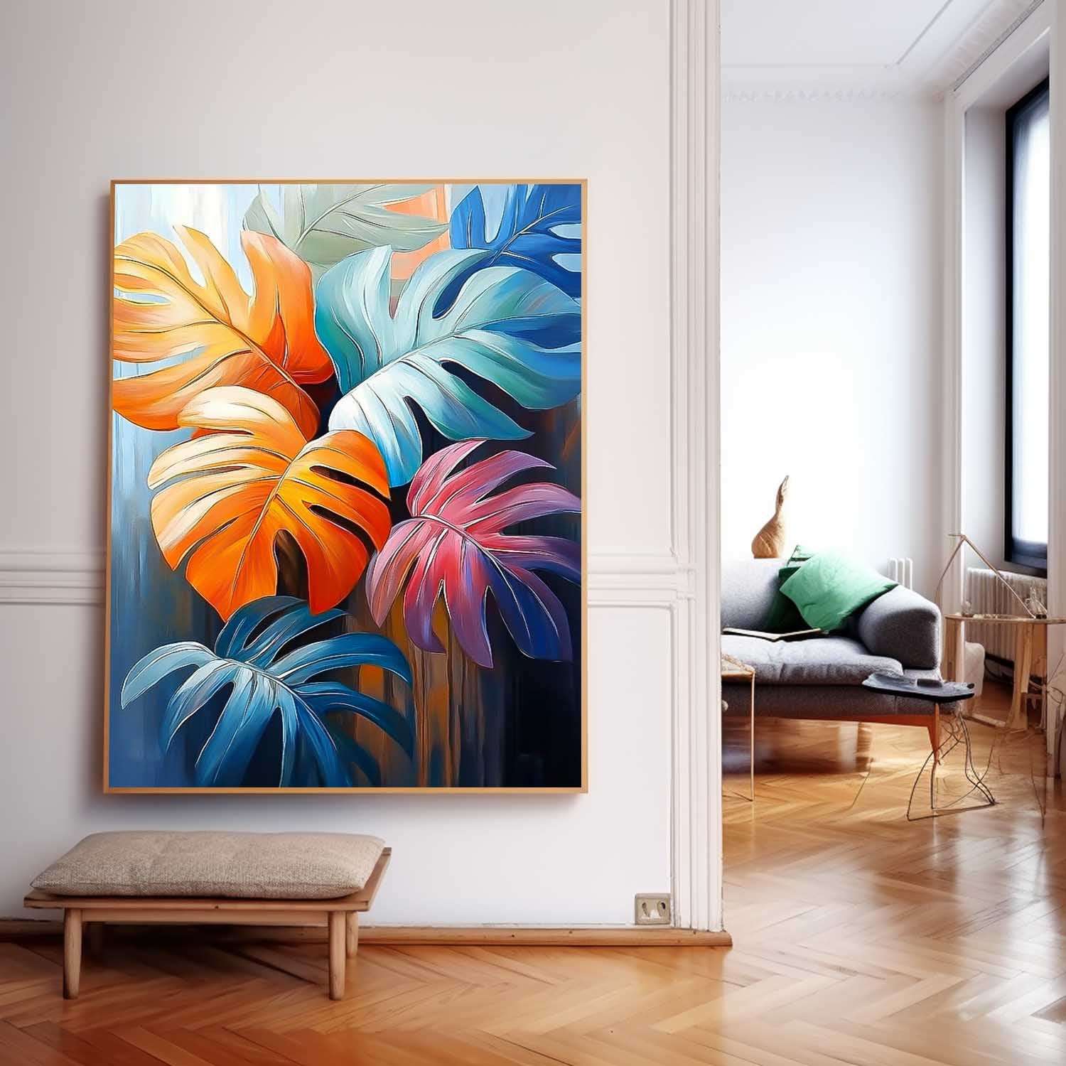 Wall Art Flower Biophilic Design Rustic Soft