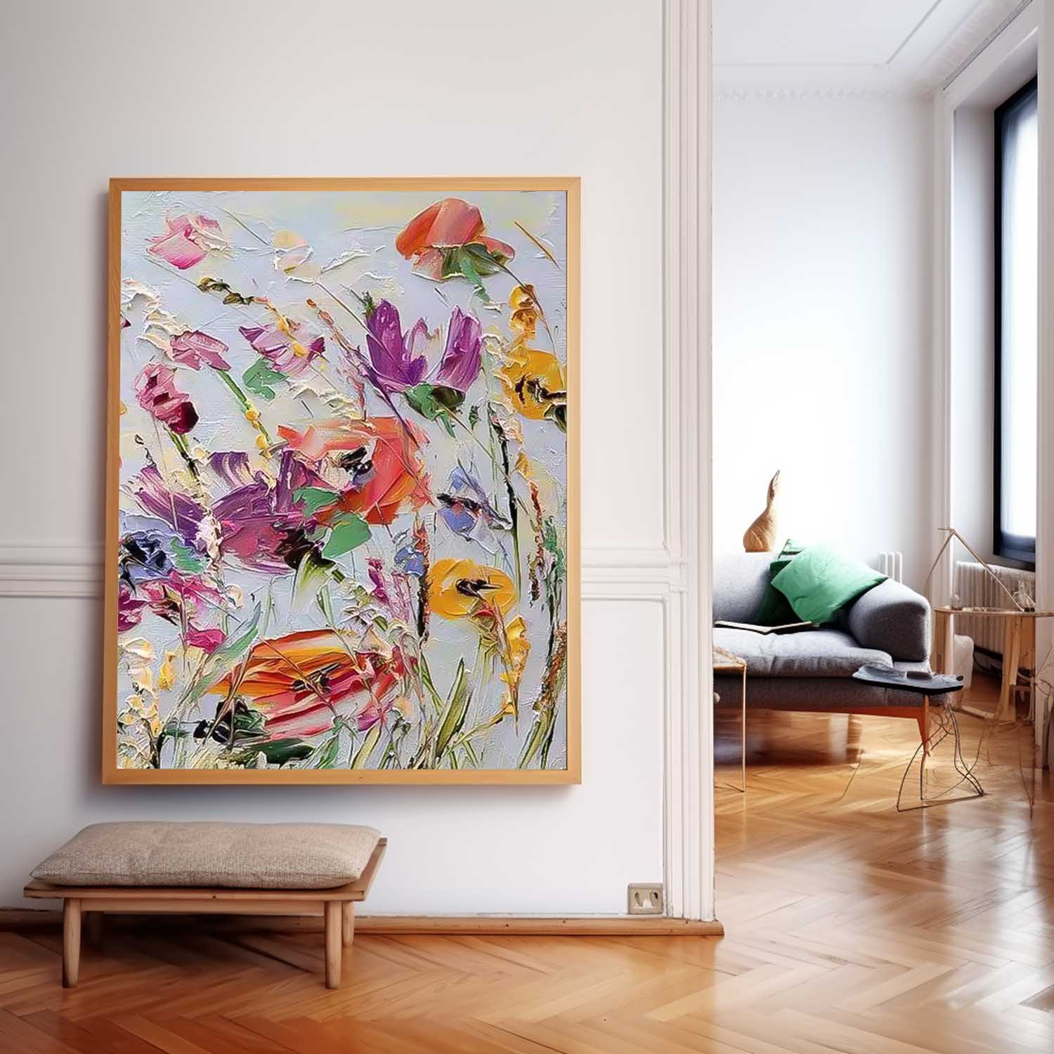 Wall Art Dense Flower Cheerful Lively Modern