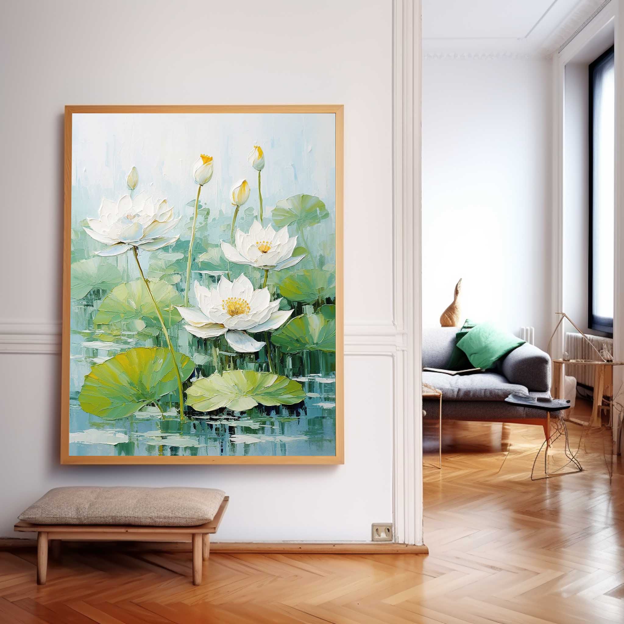 Wall Art Flower Impasto Botanical Natural Cheerful
