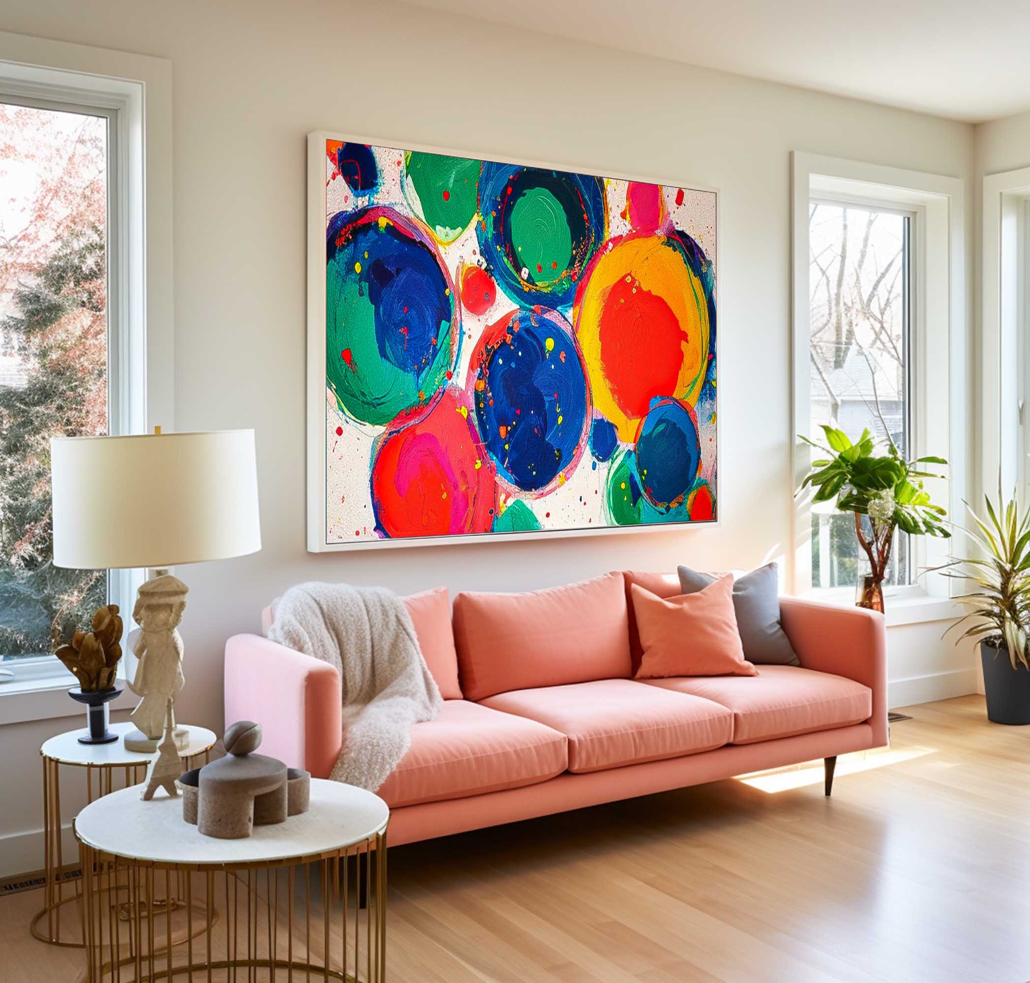 Wall Art Impasto Abstract Playful Painterly Cheerful