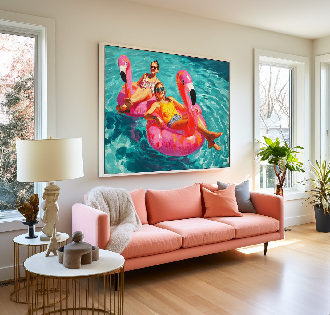 Wall Art People Pop Retro Underwater Realistic