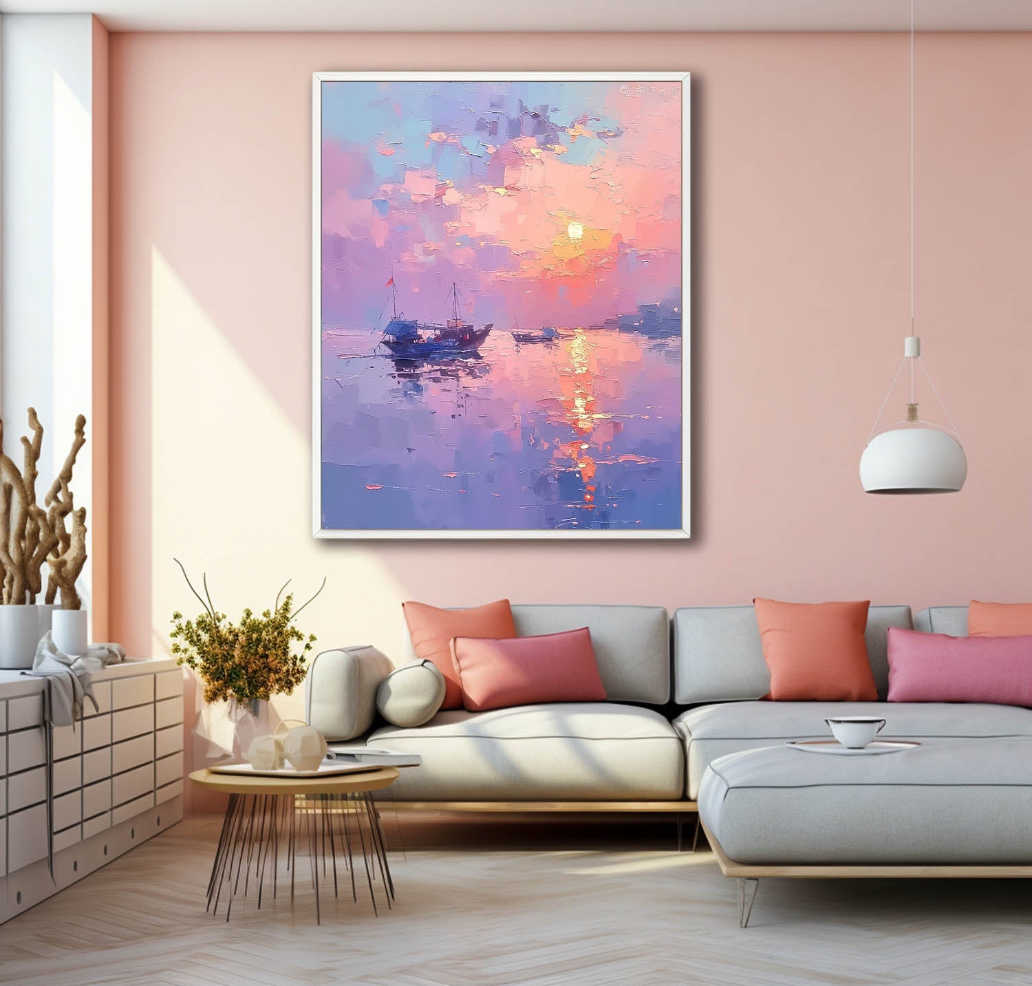 Wall Art Landscape Delicate Painterly Decor