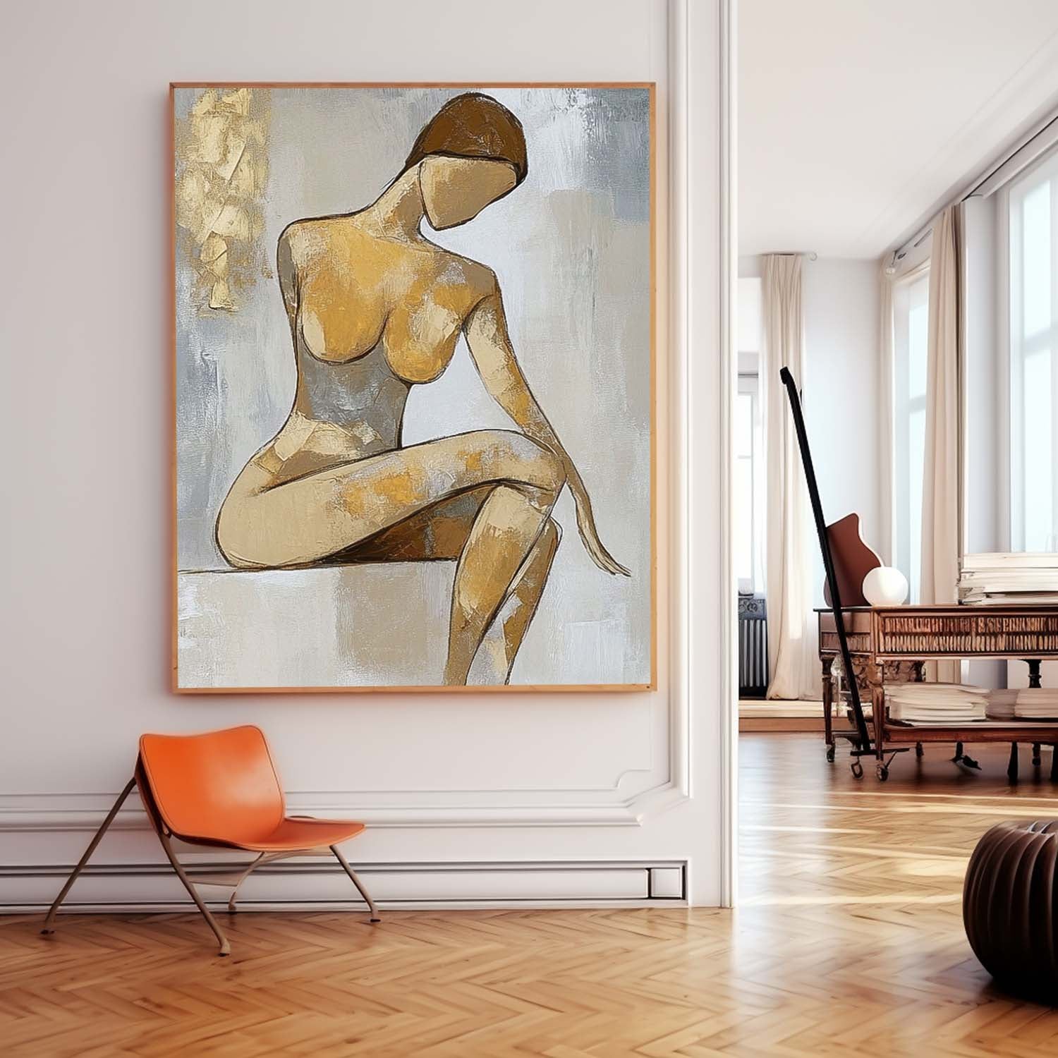 Wall Art People Artistic Minimalist Line Figure
