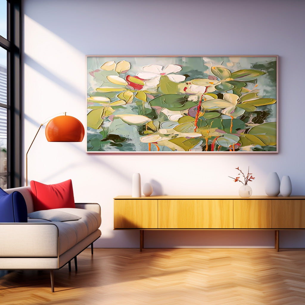 Wall Art Impasto Flower Expressionist Layer Oriental