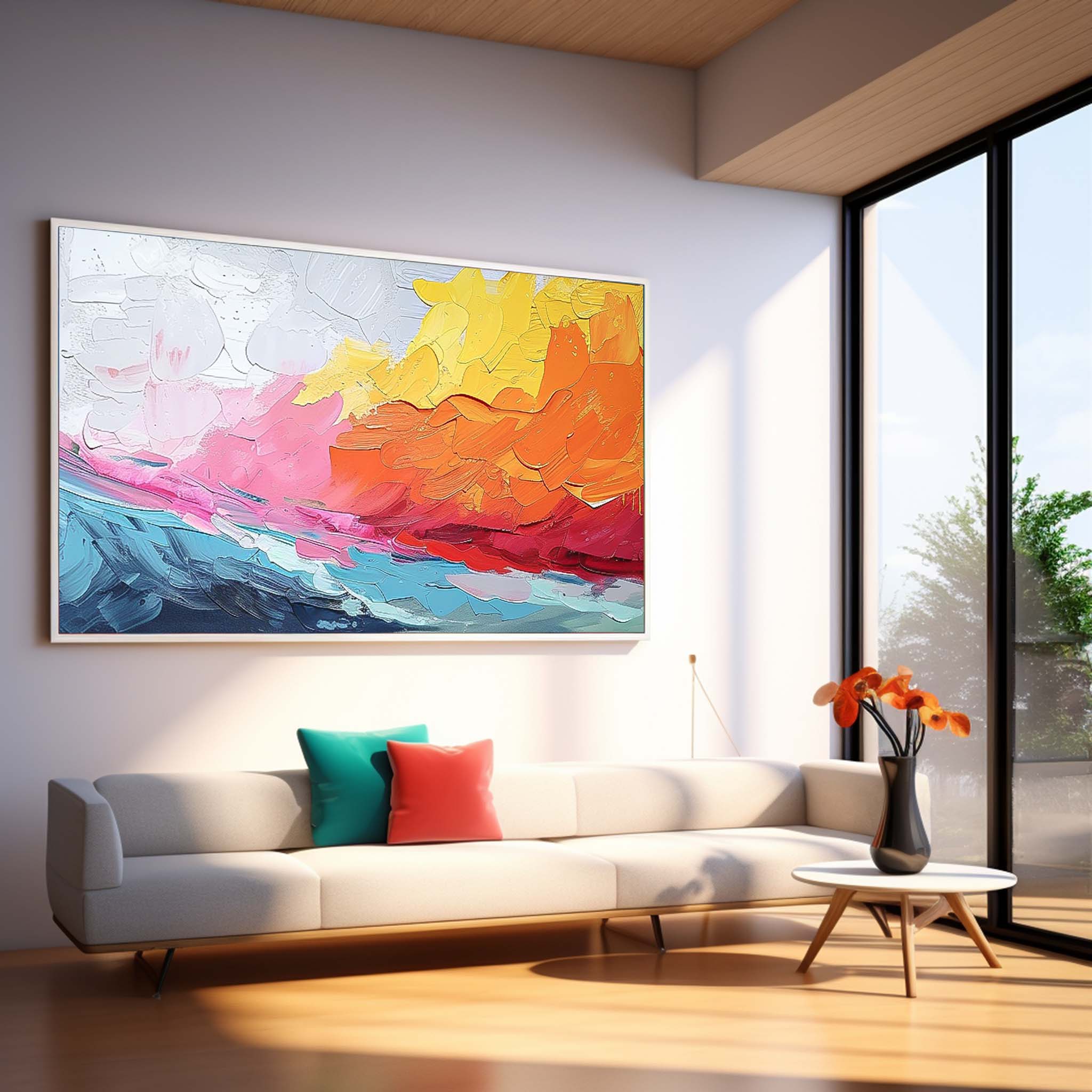 Wall Art Abstract Impasto Pop Painterly Raw