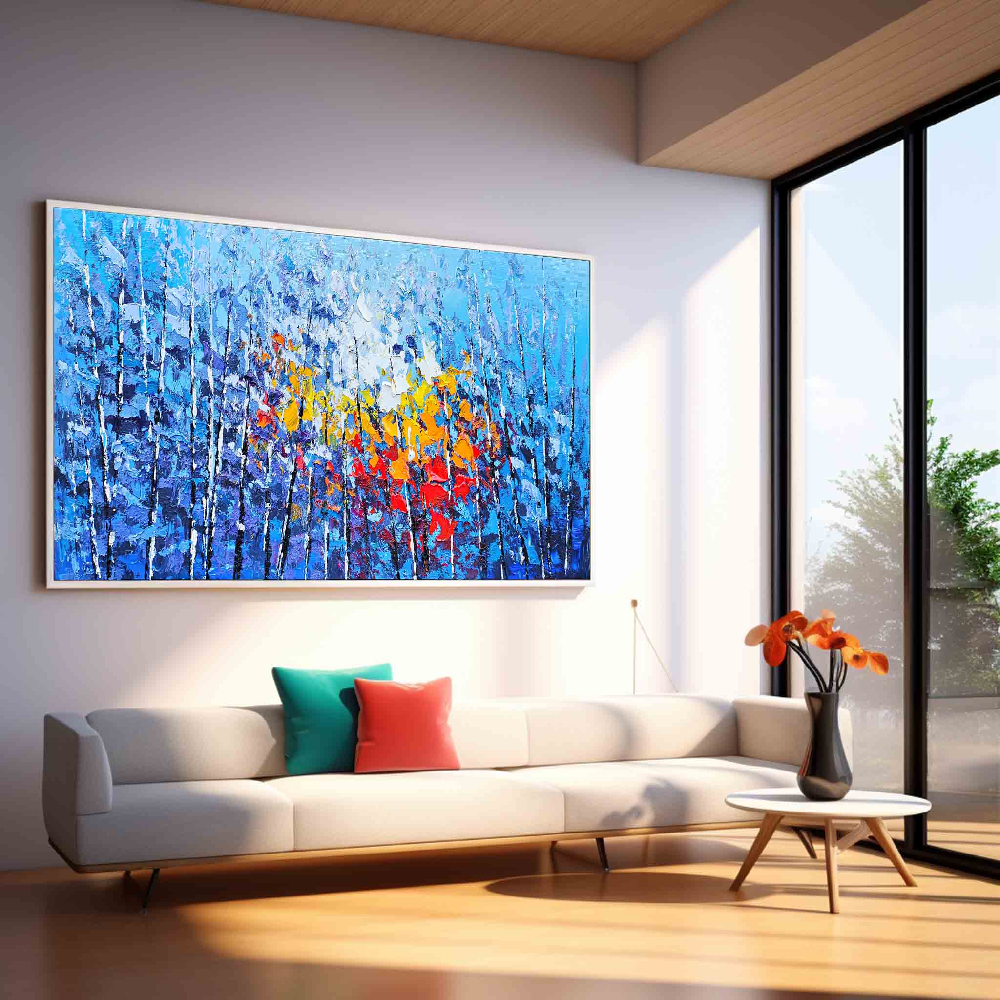 Wall Art Impasto Dense Tree Energetic Lively