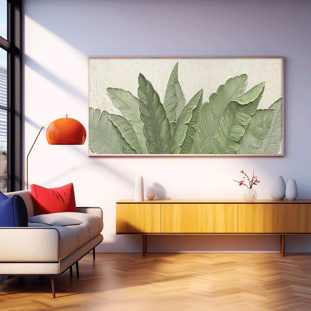 Wall Art Flower Painterly Contemporary Design