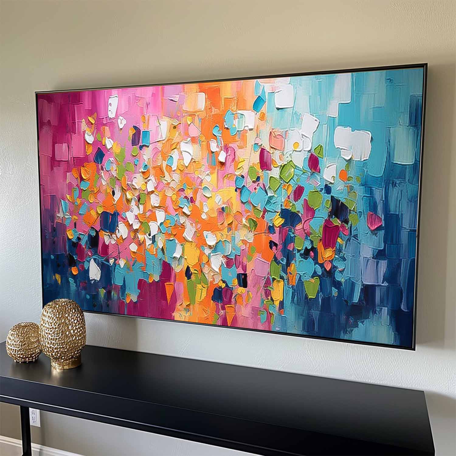 Wall Art Vibrant Abstract Cheerful Painterly