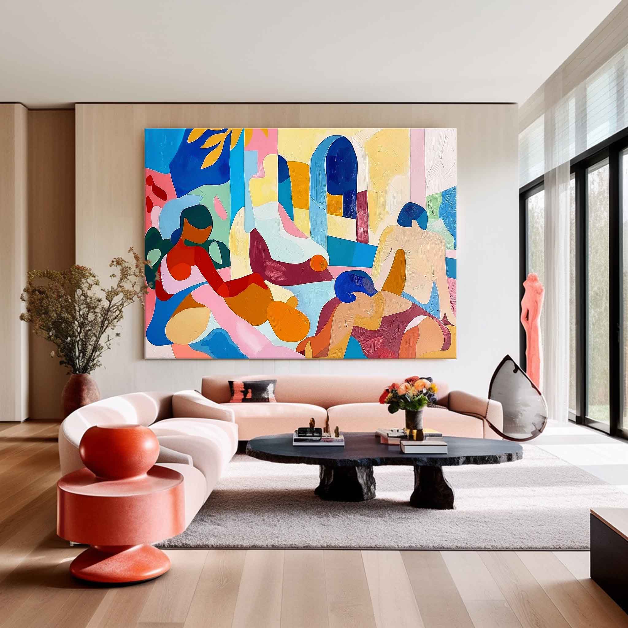 Wall Art Abstract Painterly Scene Elegant