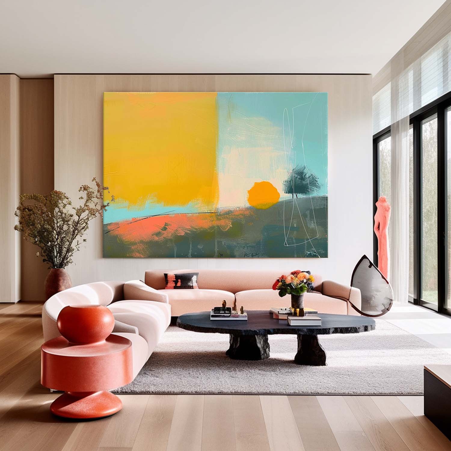Wall Art Abstract Understated Landscape Pop