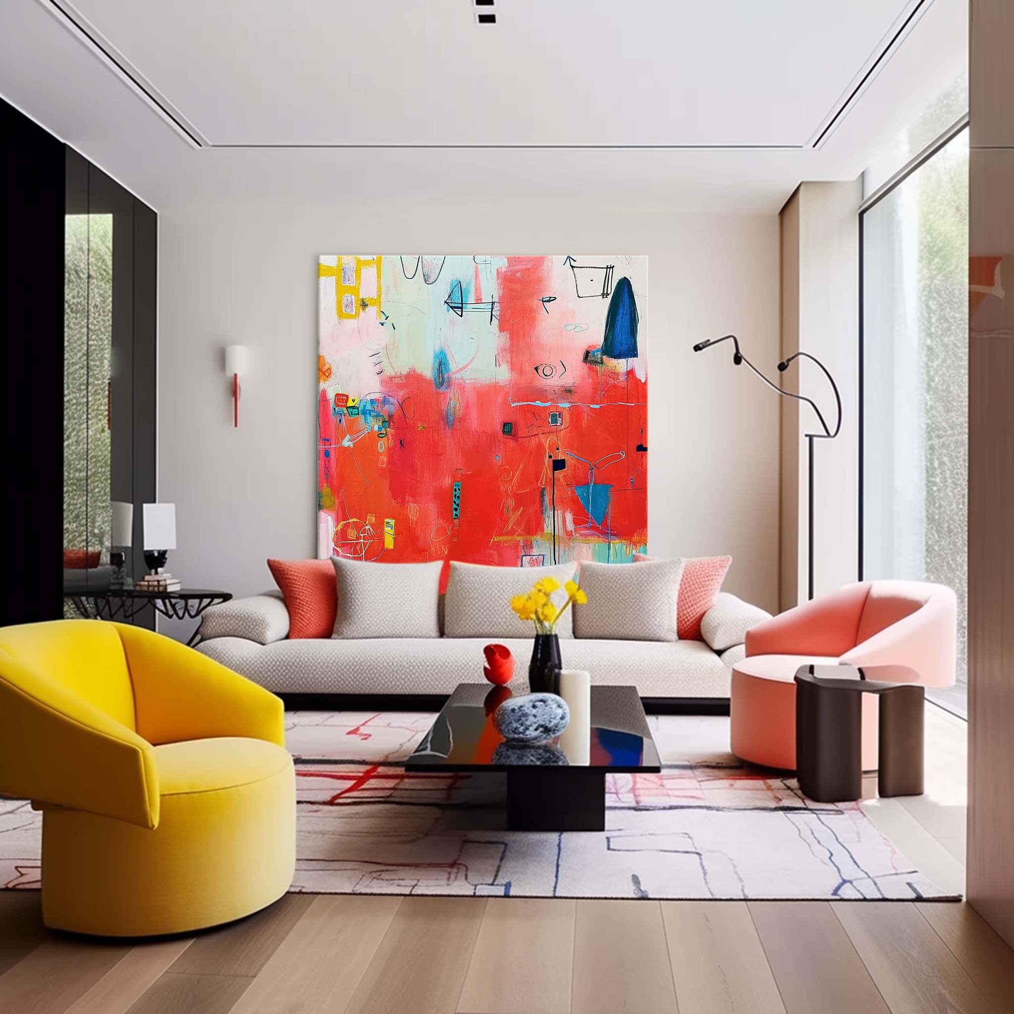 Wall Art Symbolic Abstract Whimsical