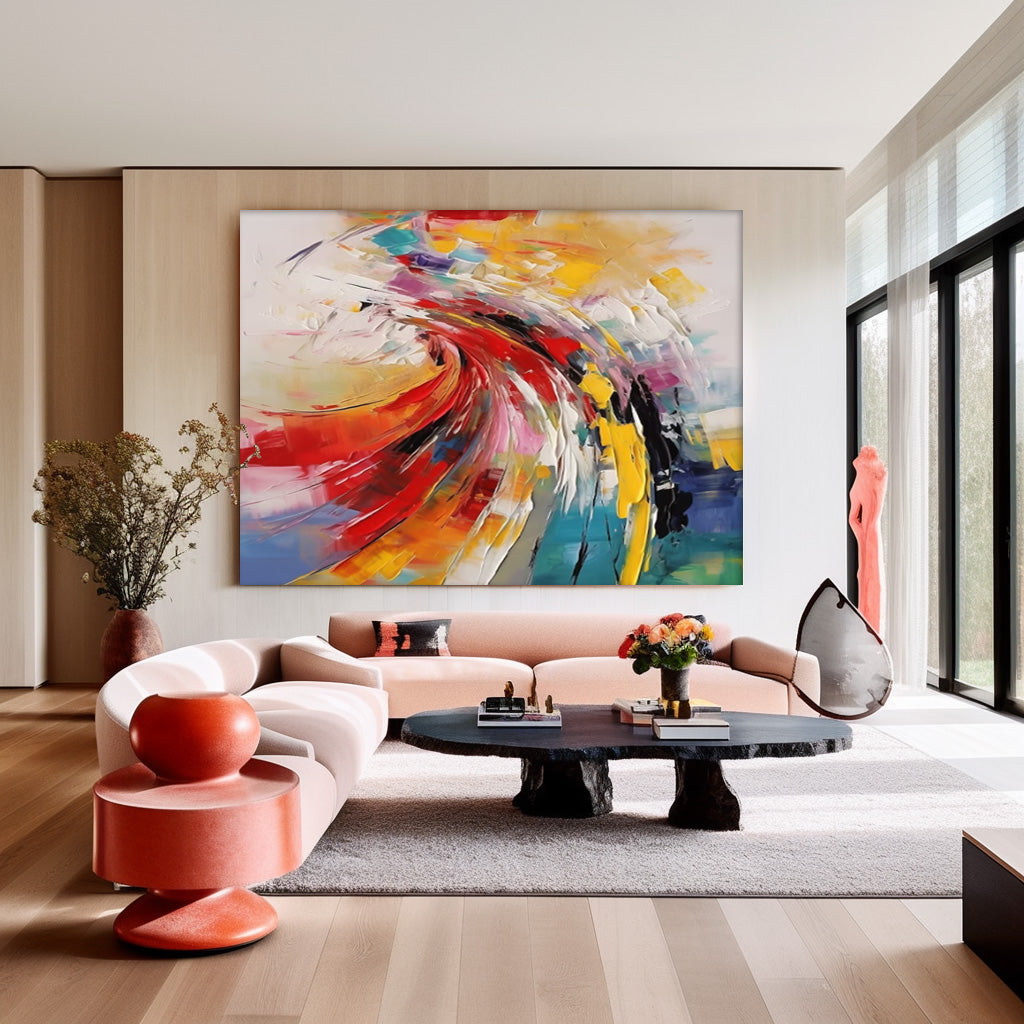 Wall Art Impasto Abstract Swirling Expressionist