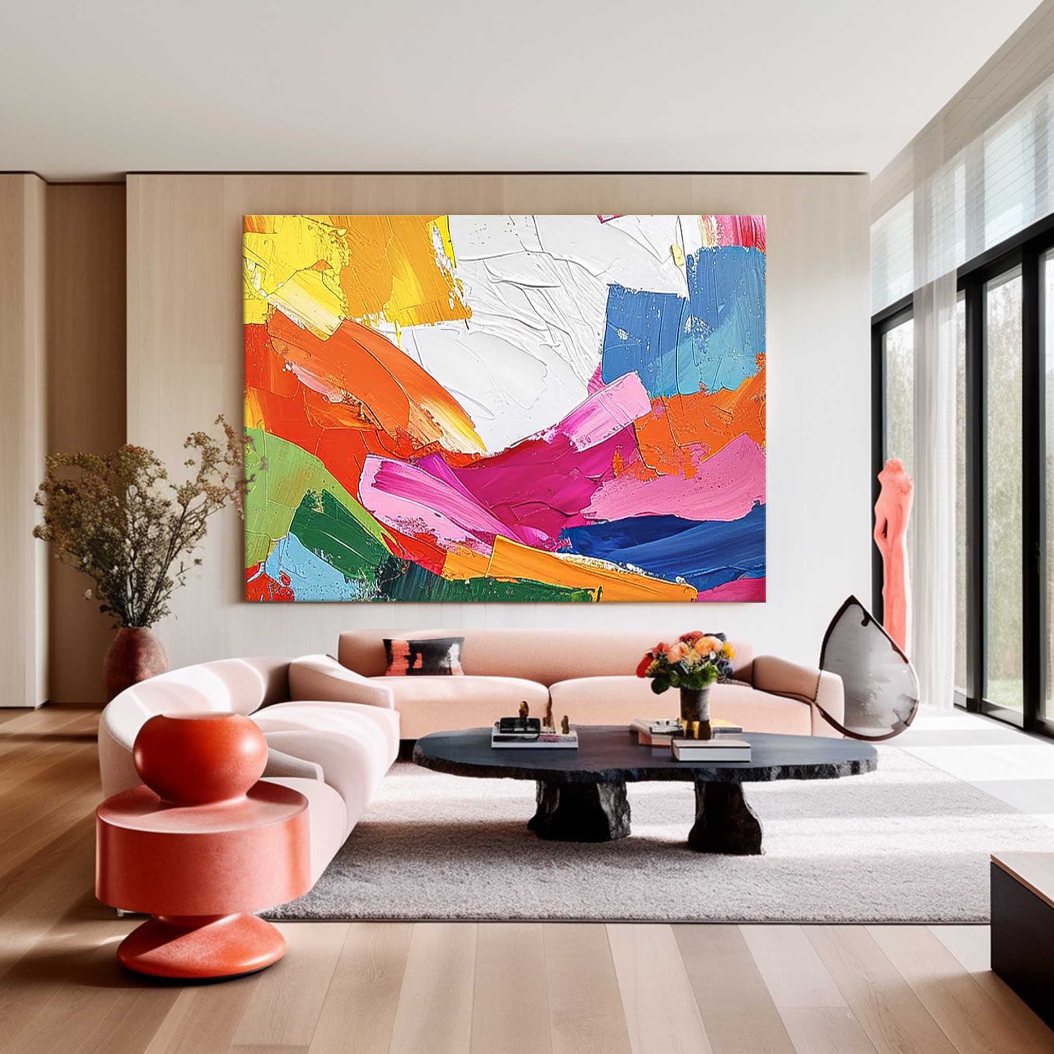 Wall Art Vibrant Impasto Abstract Expressionist