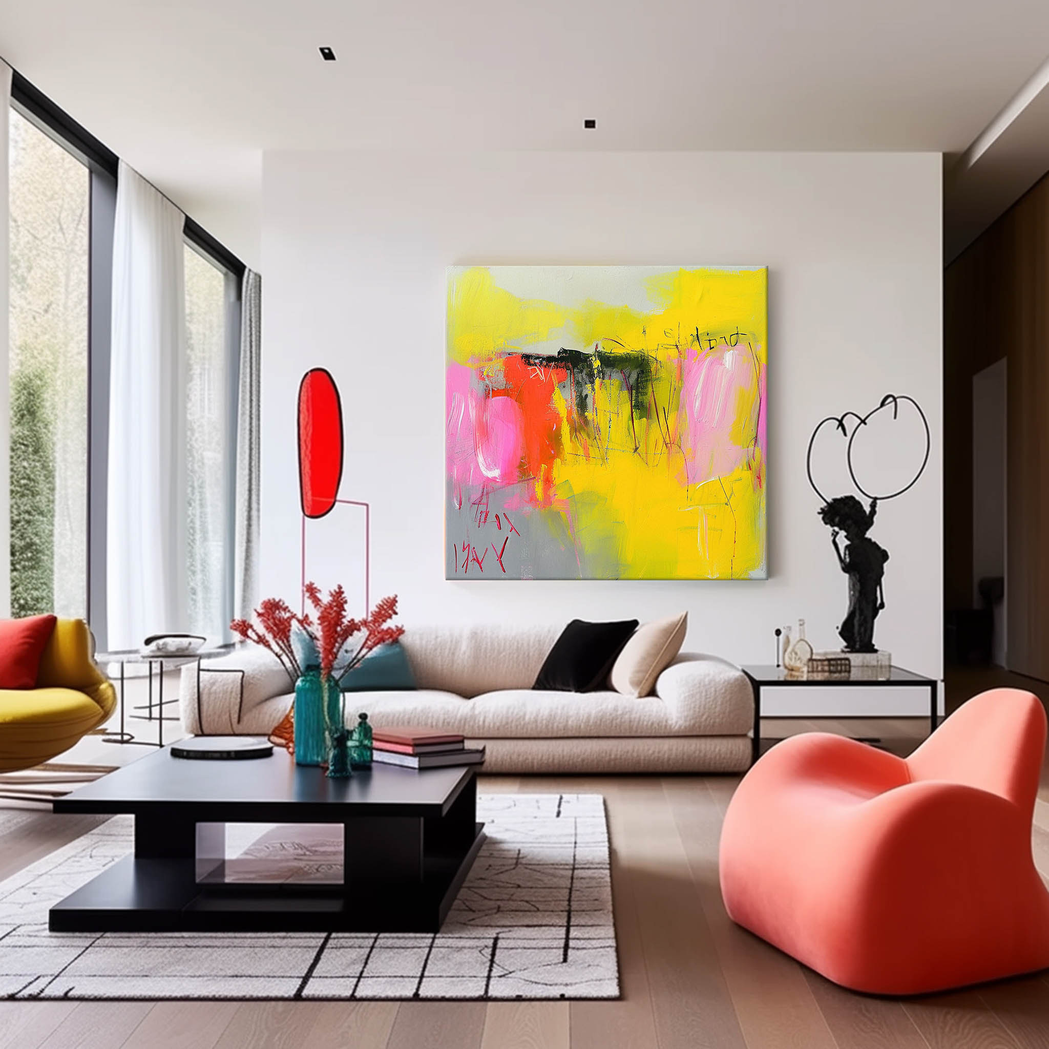Wall Art Modern Impasto Abstract Playful
