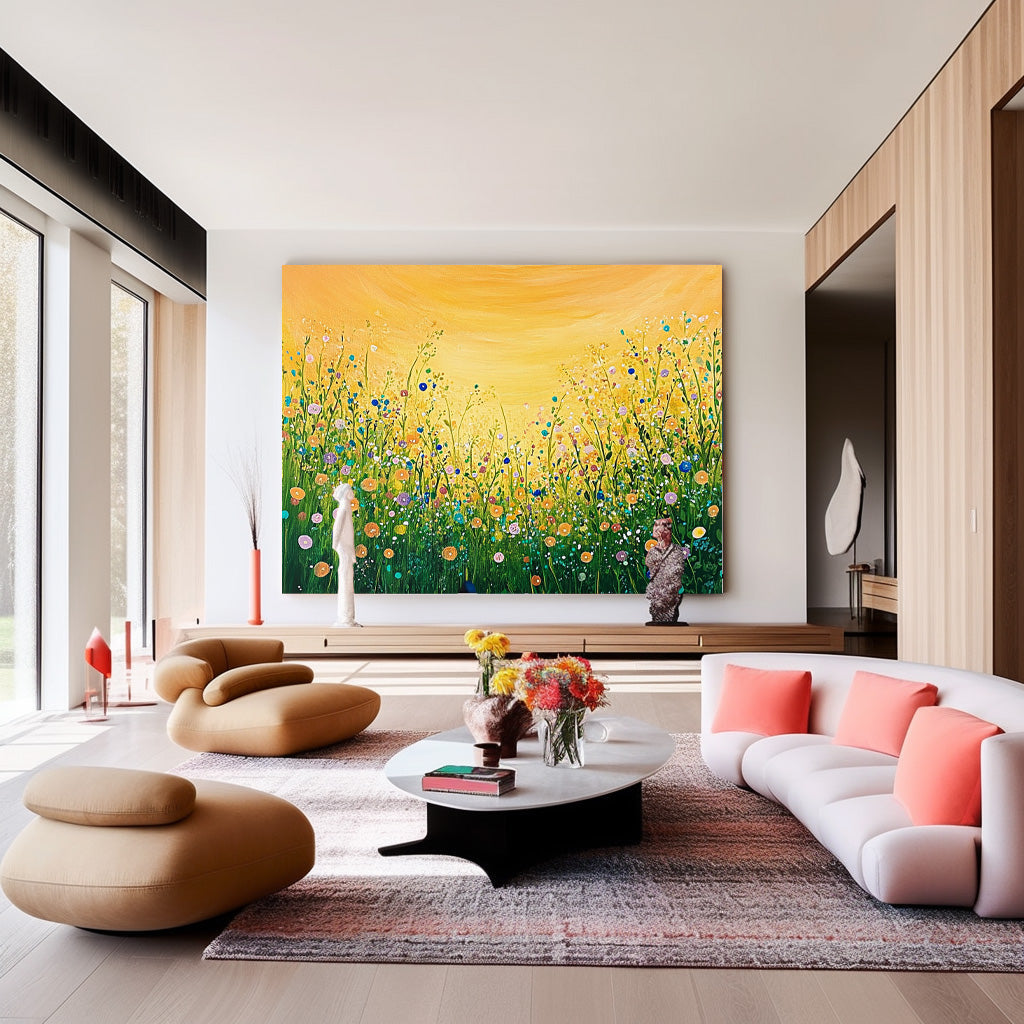 Wall Art Flower Cheerful Sunny Pastoral