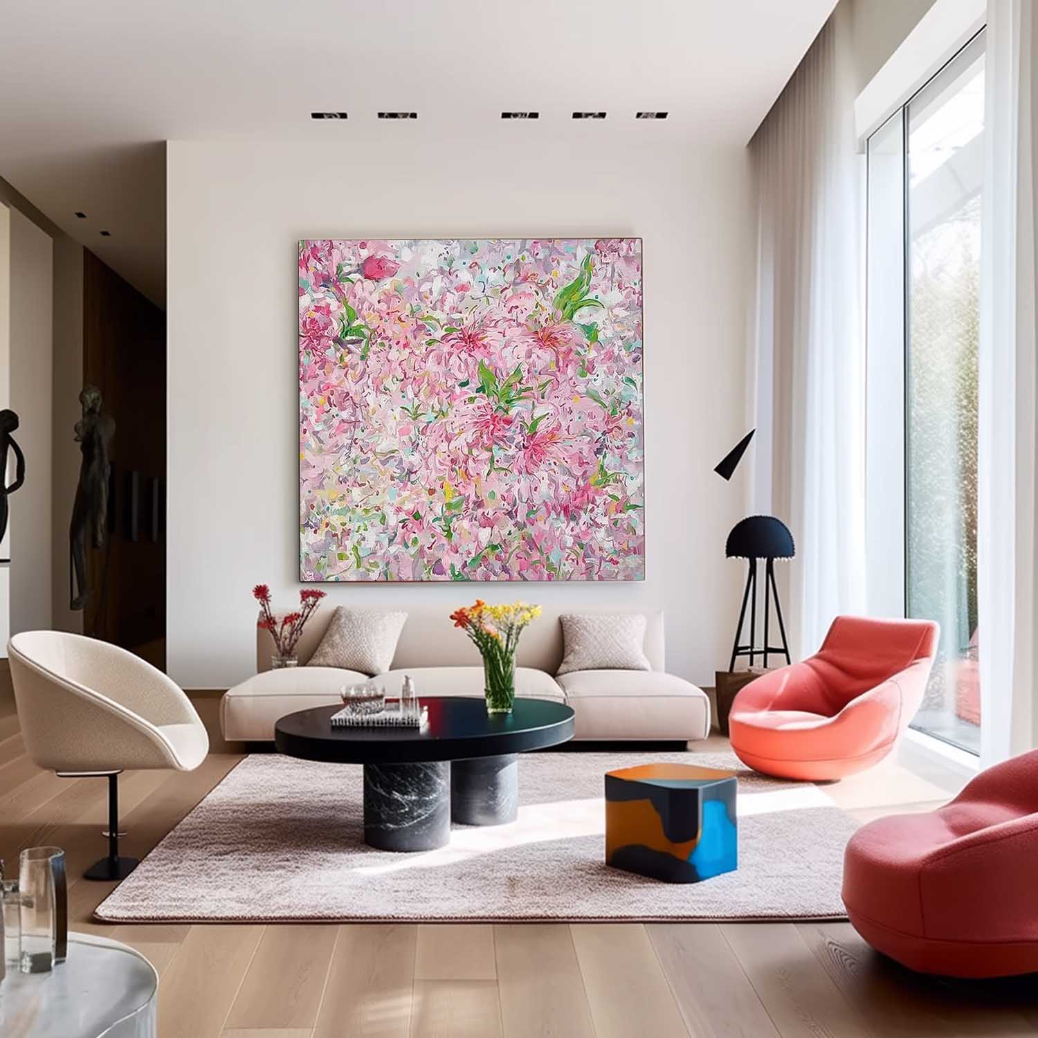 Wall Art Impasto Flower Elegant Impressionist