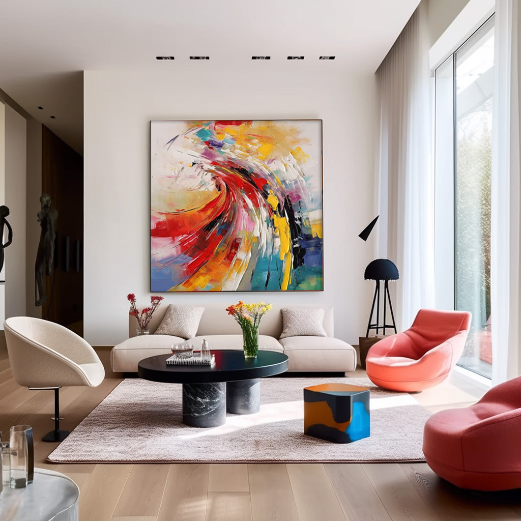 Wall Art Impasto Abstract Contemporary Dynamic