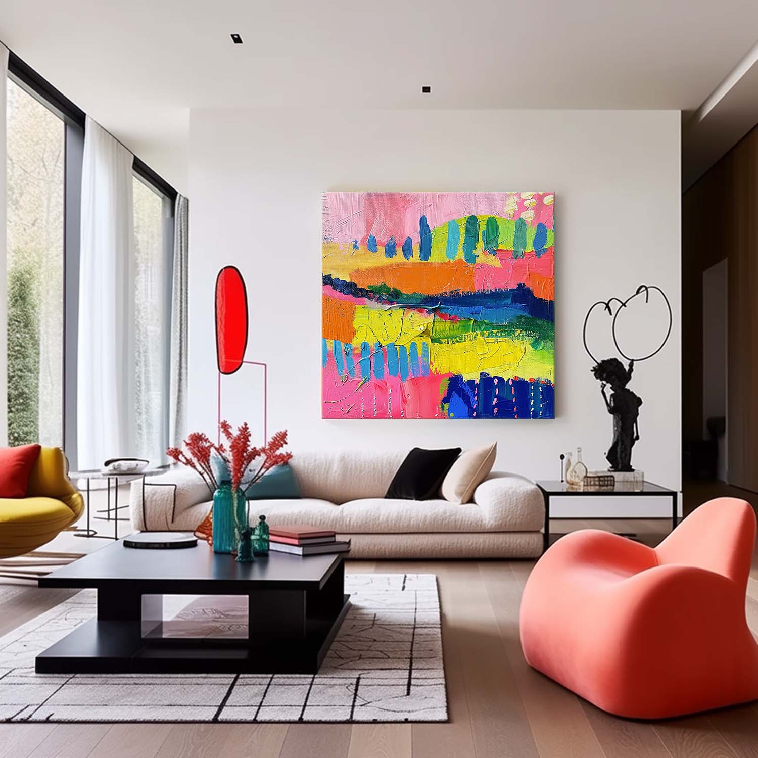 Wall Art Abstract Energetic Tropical Artistic