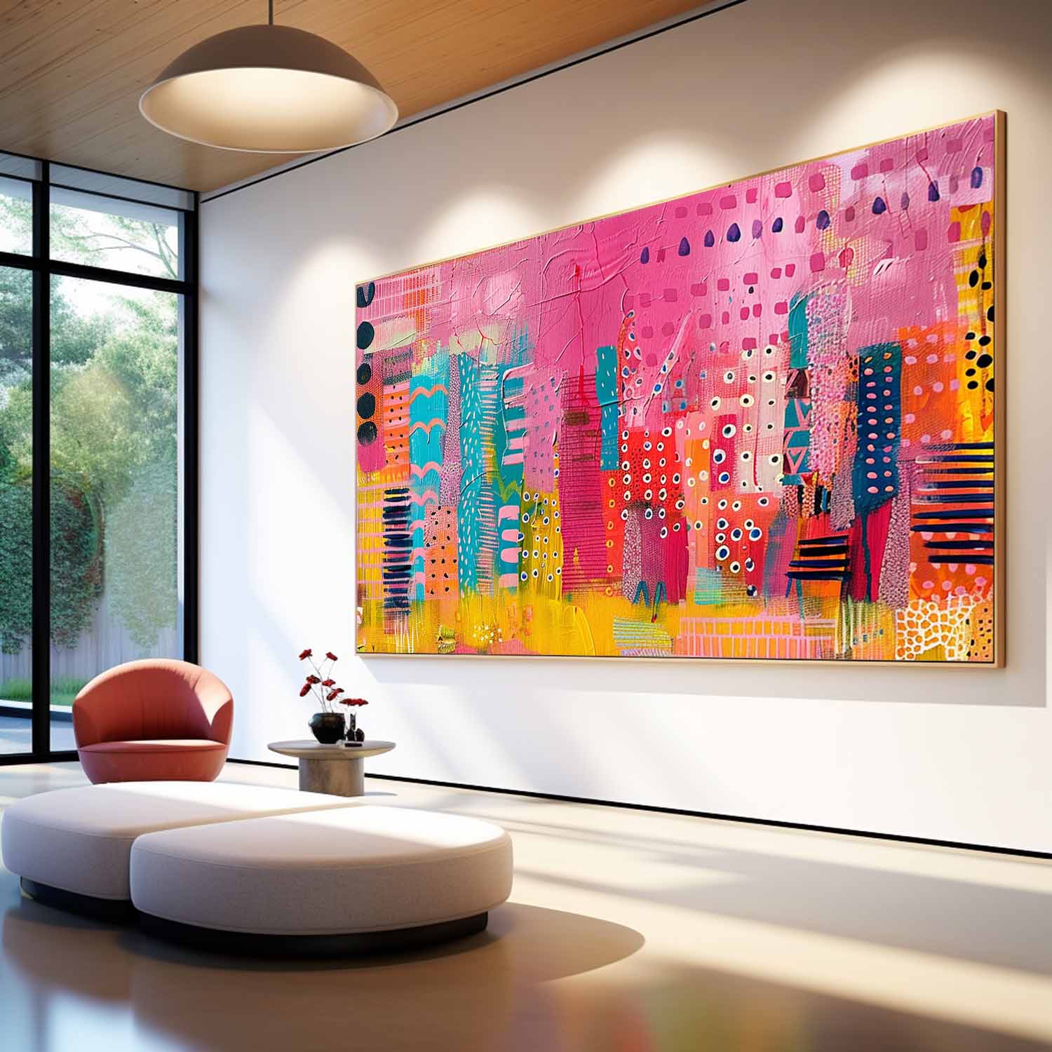 Wall Art Abstract Bohemian Mixed Media