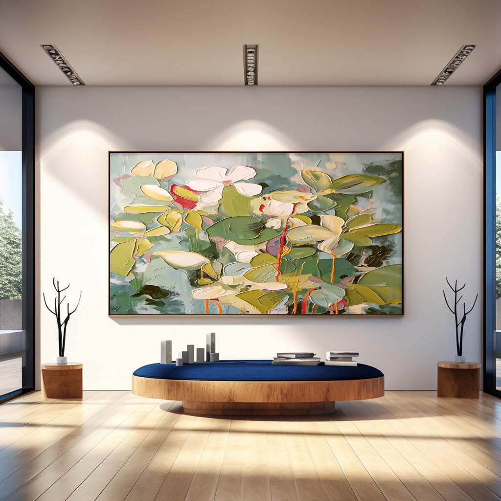 Wall Art Impasto Flower Expressionist Layer Oriental