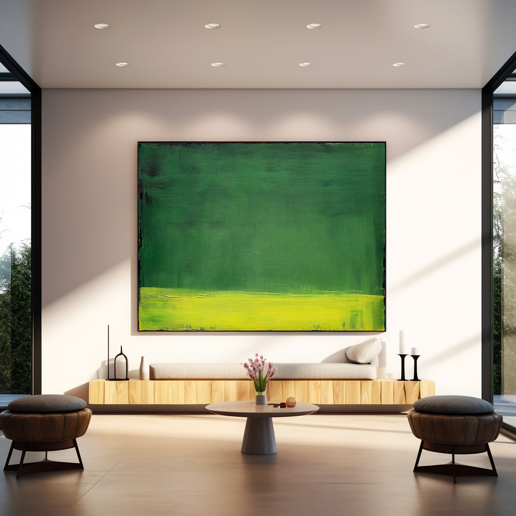 Wall Art Minimalist Color Field Green Nature