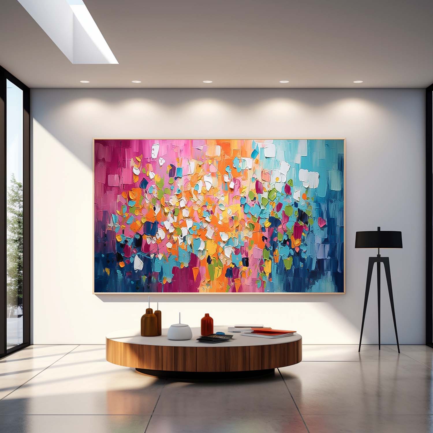 Wall Art Vibrant Abstract Cheerful Painterly