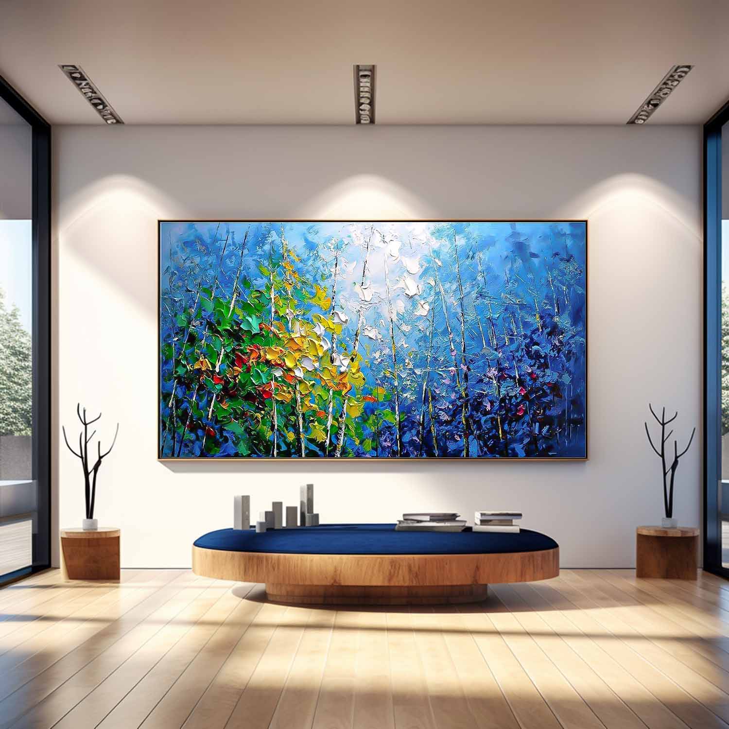 Wall Art Impasto Tree Landscape Impressionist Cheerful