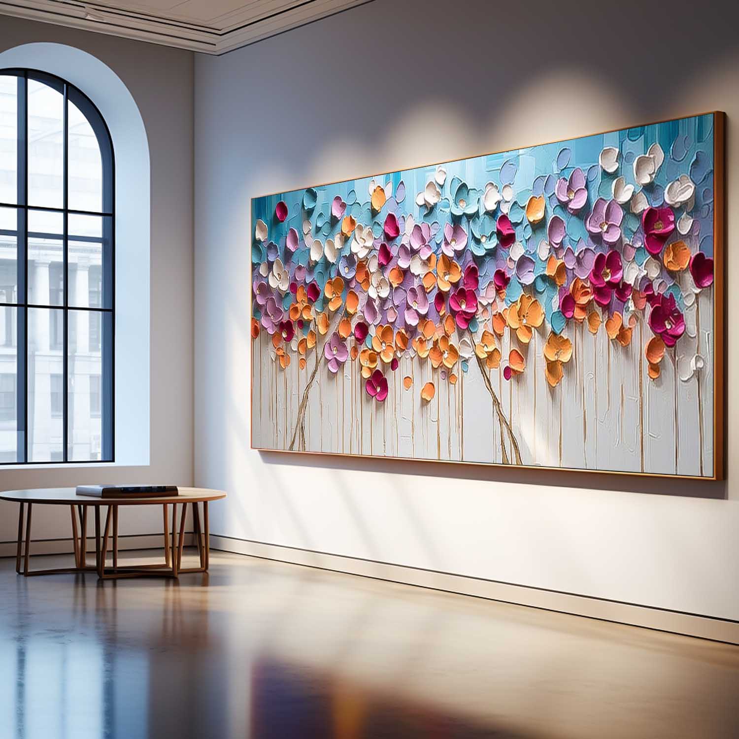 Wall Art Flower Modern Abstract Impasto