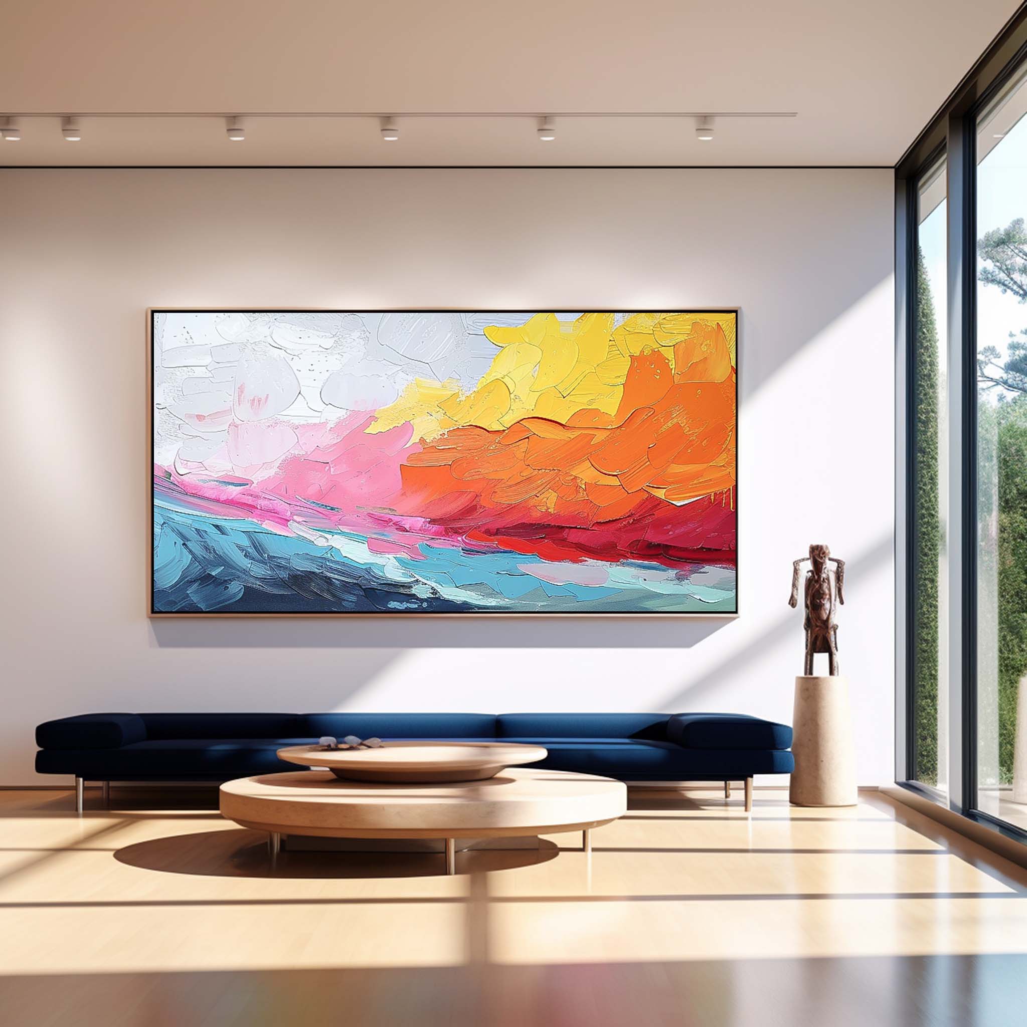 Wall Art Abstract Impasto Pop Painterly Raw