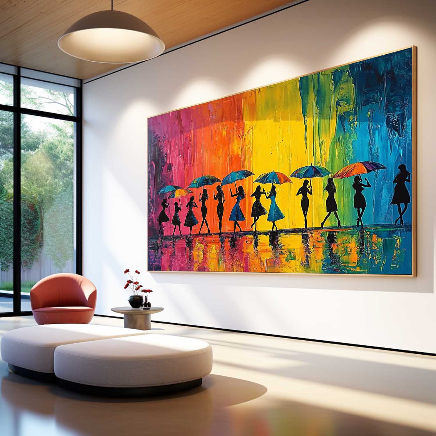 Wall Art People Joyful Energetic Silhouette