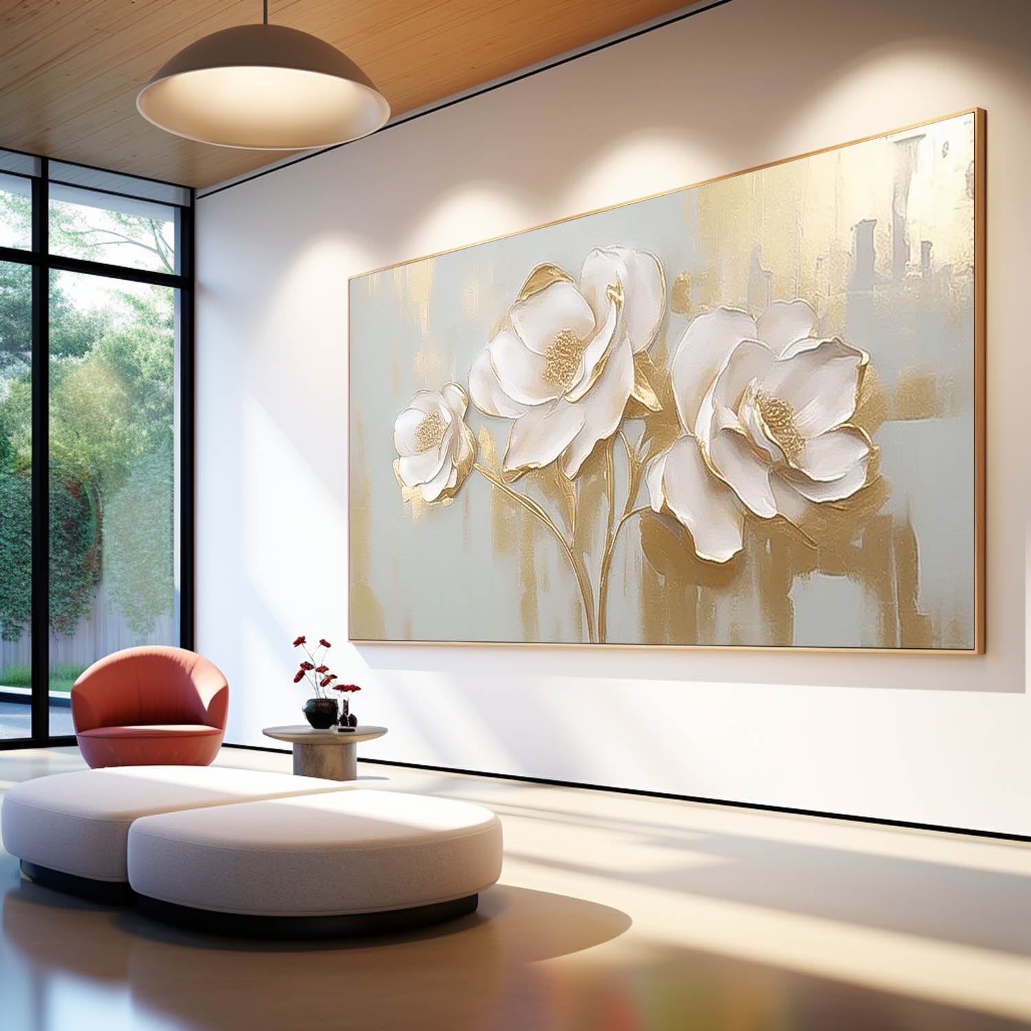 Wall Art Impasto Flower Dynamic Painterly