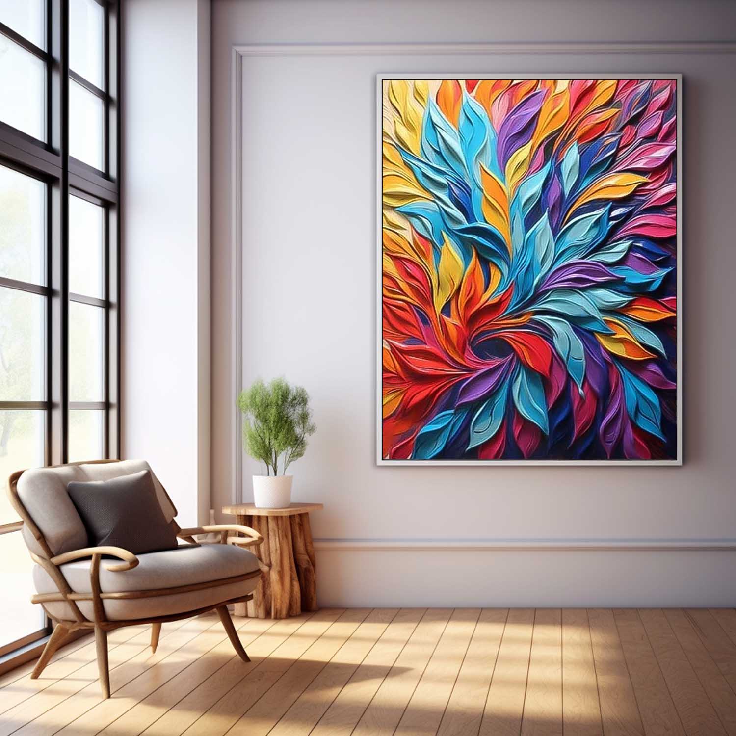Wall Art Impasto Abstract Swirling Energetic