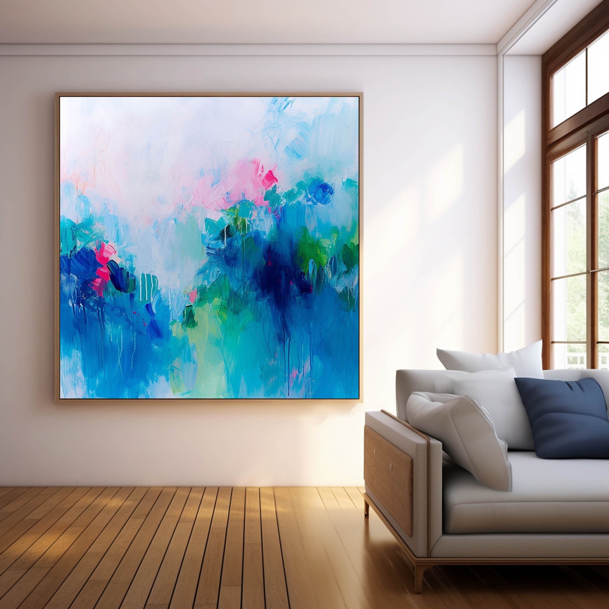 Wall Art Painterly Abstract Soft Fluid Wash