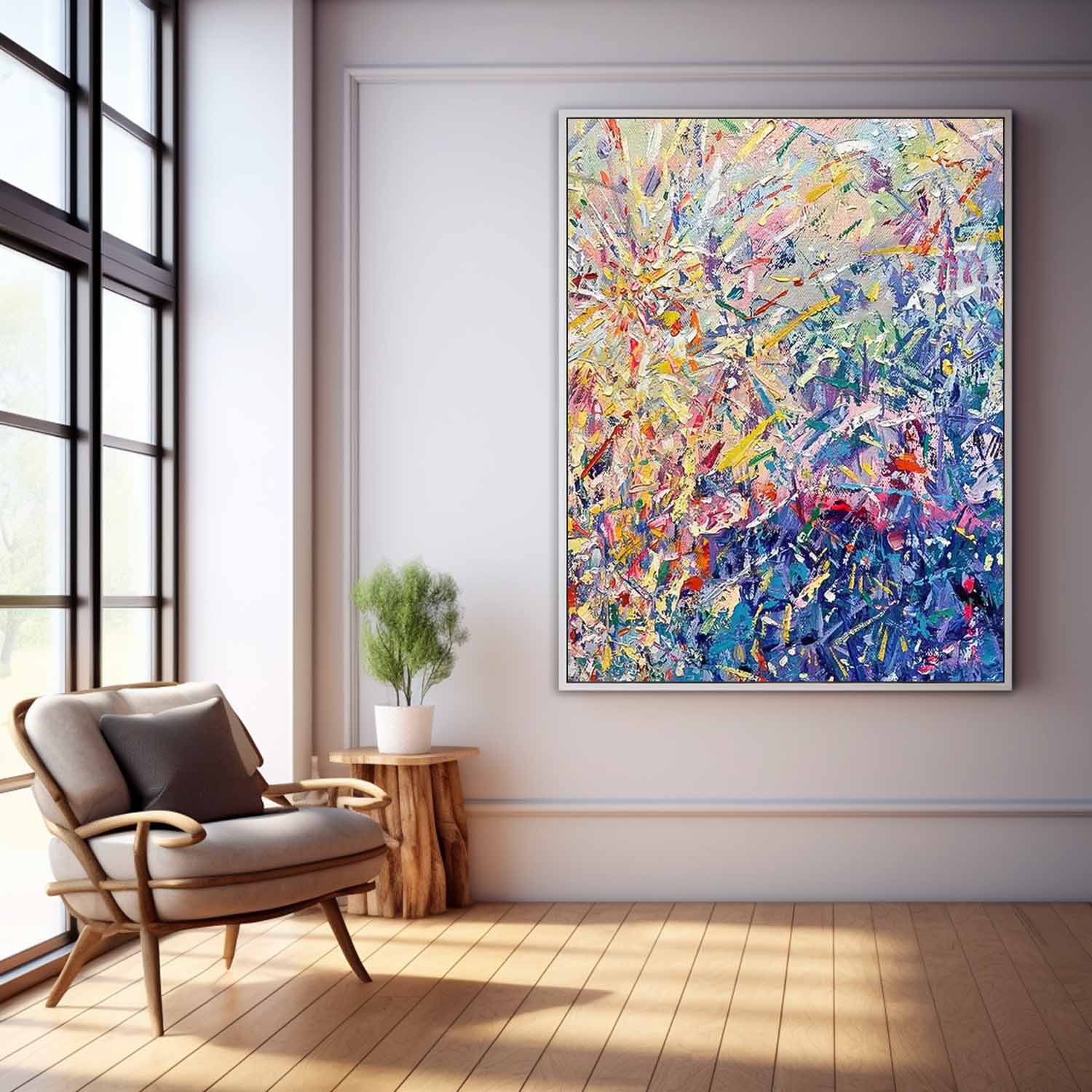 Wall Art Impasto Flower Cluster Modern Abstract