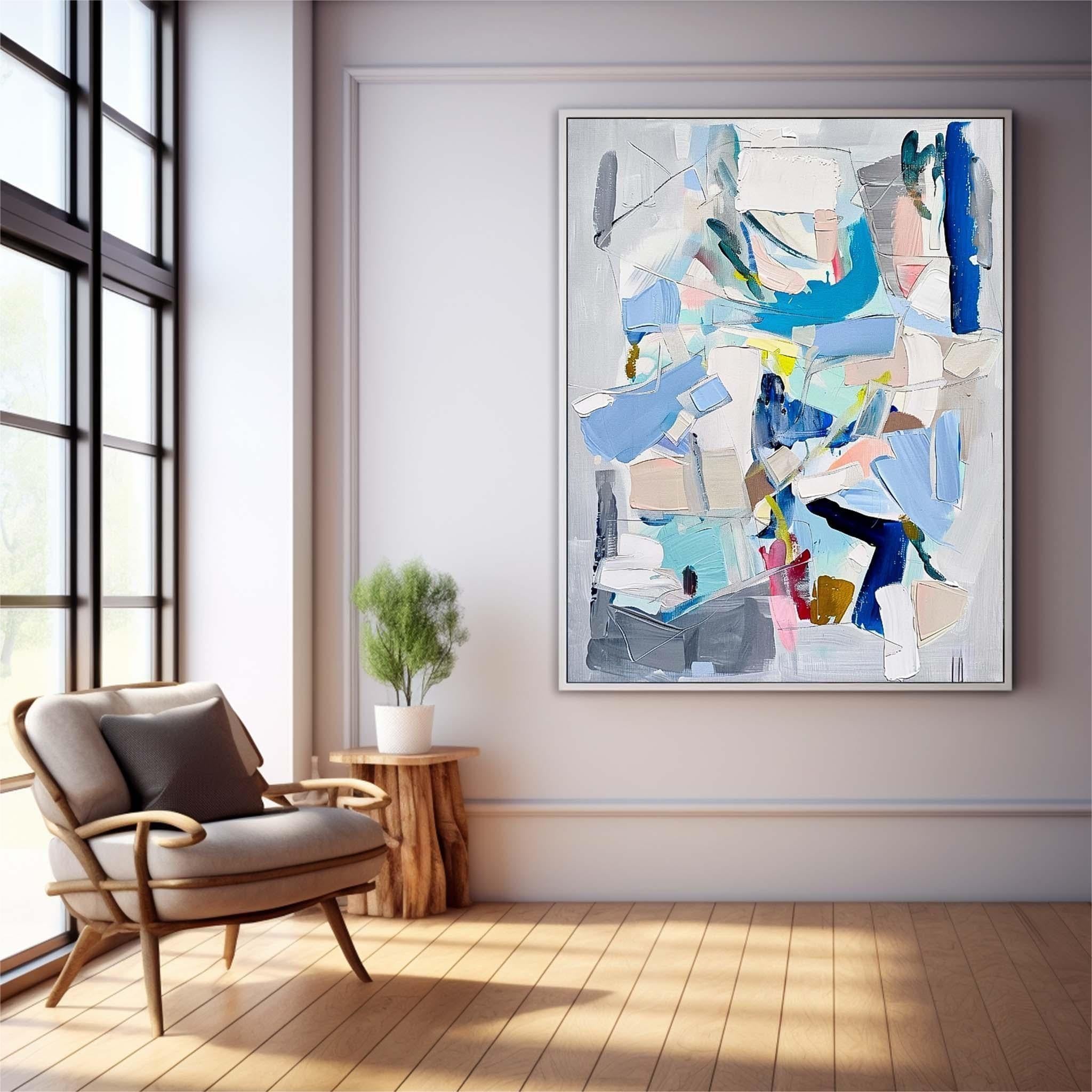 Wall Art Vibrant Impasto Abstract Minimalist
