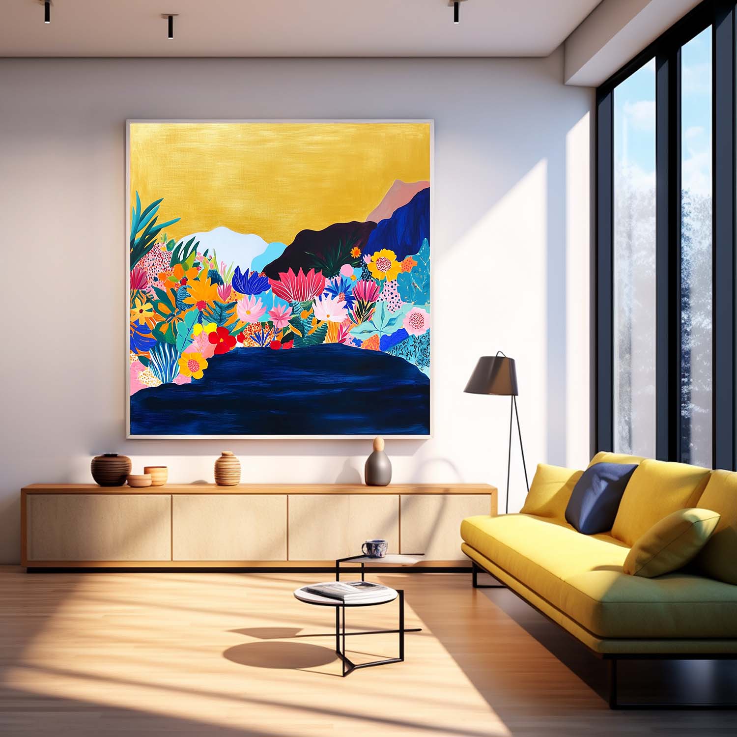 Wall Art Flower Romantic Wildflower Landscape