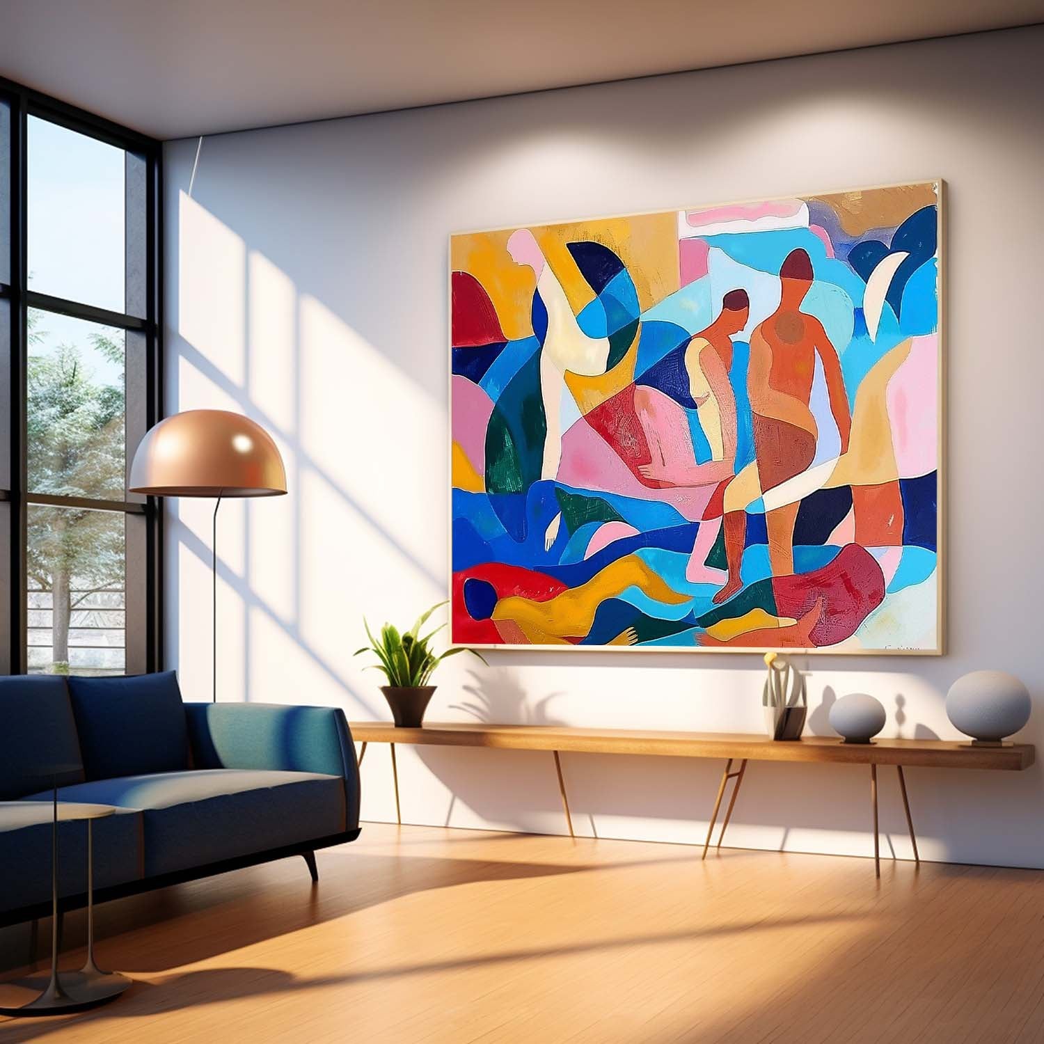 Wall Art Abstract Vibrant Geometric Modern