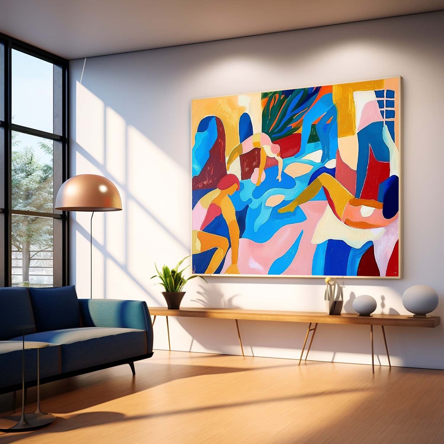 Wall Art Abstract Cubist Figurative Joyful