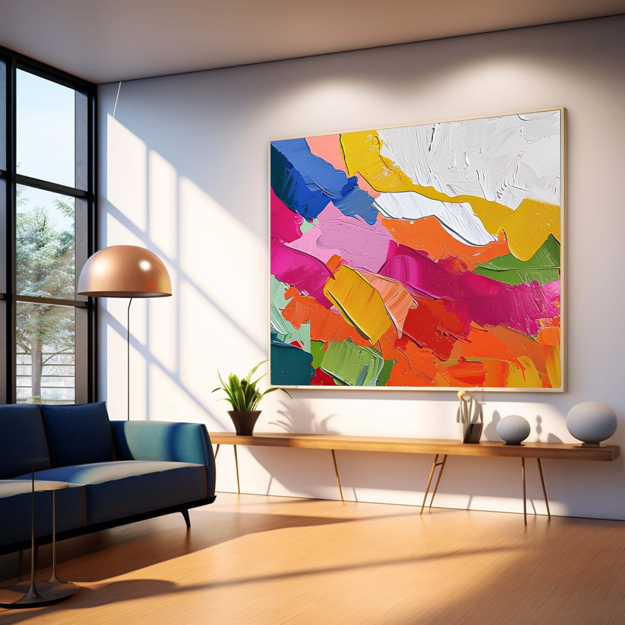 Wall Art Impasto Abstract Lively Dynamic