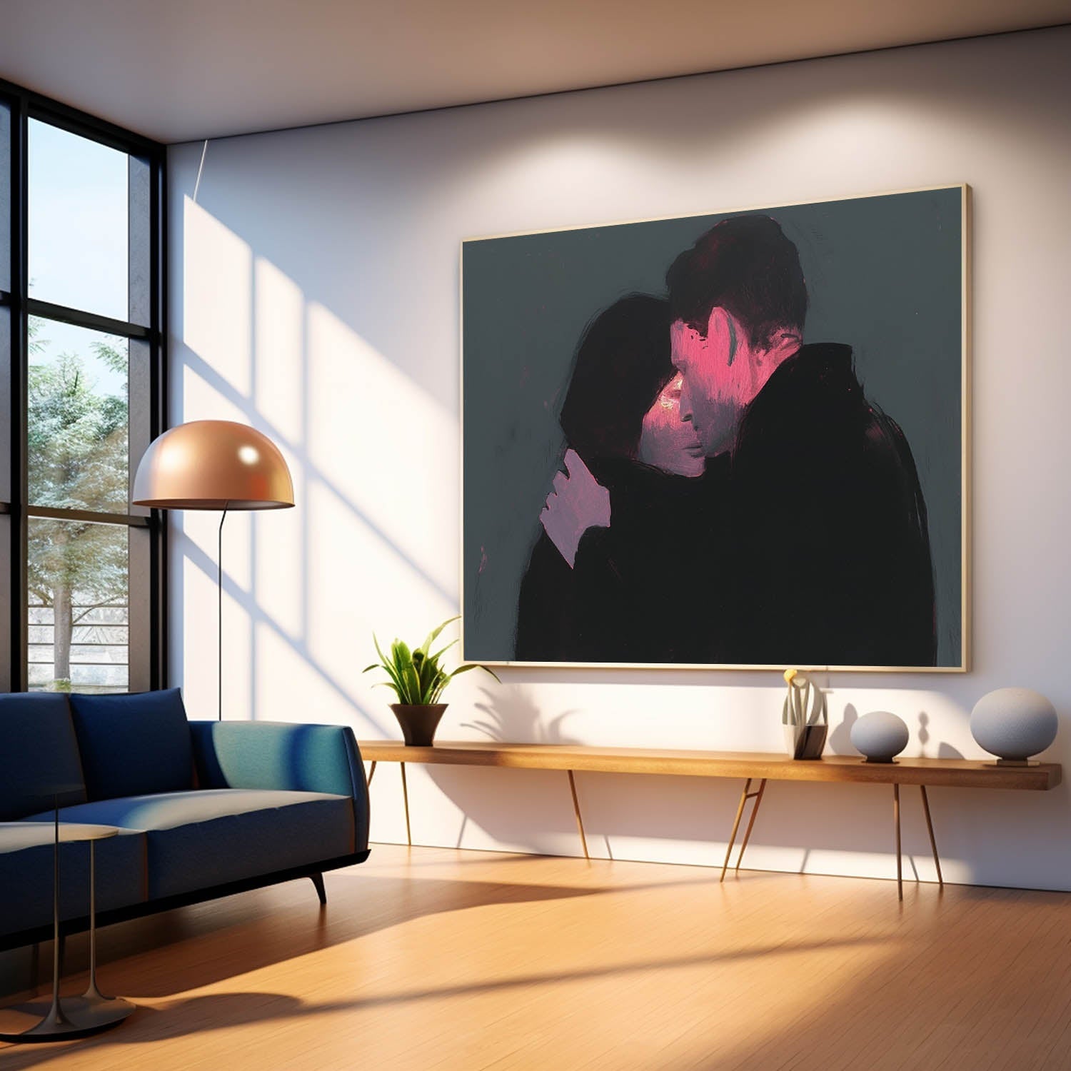 Expressionist Intimacy Painting Moody Modern