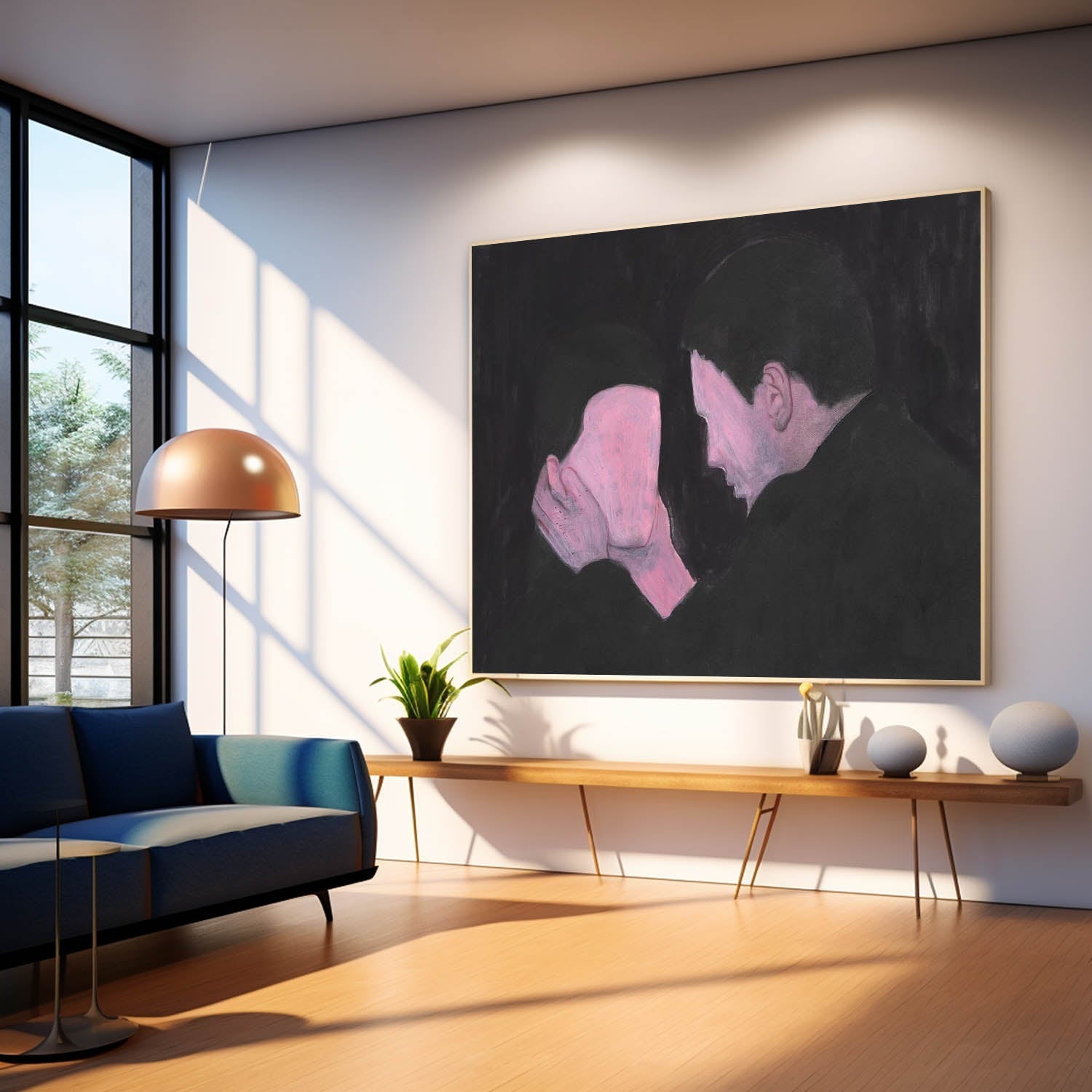Expressionist Intimacy Painting Moody