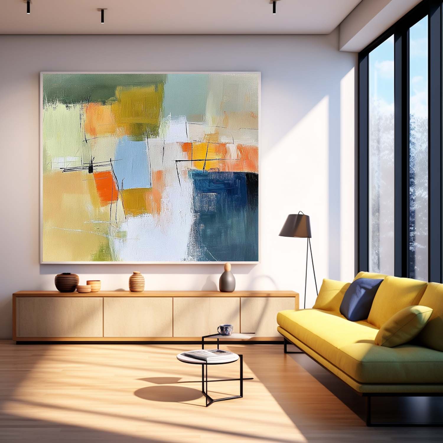 Wall Art Abstract Soft Gradient Sky Natural