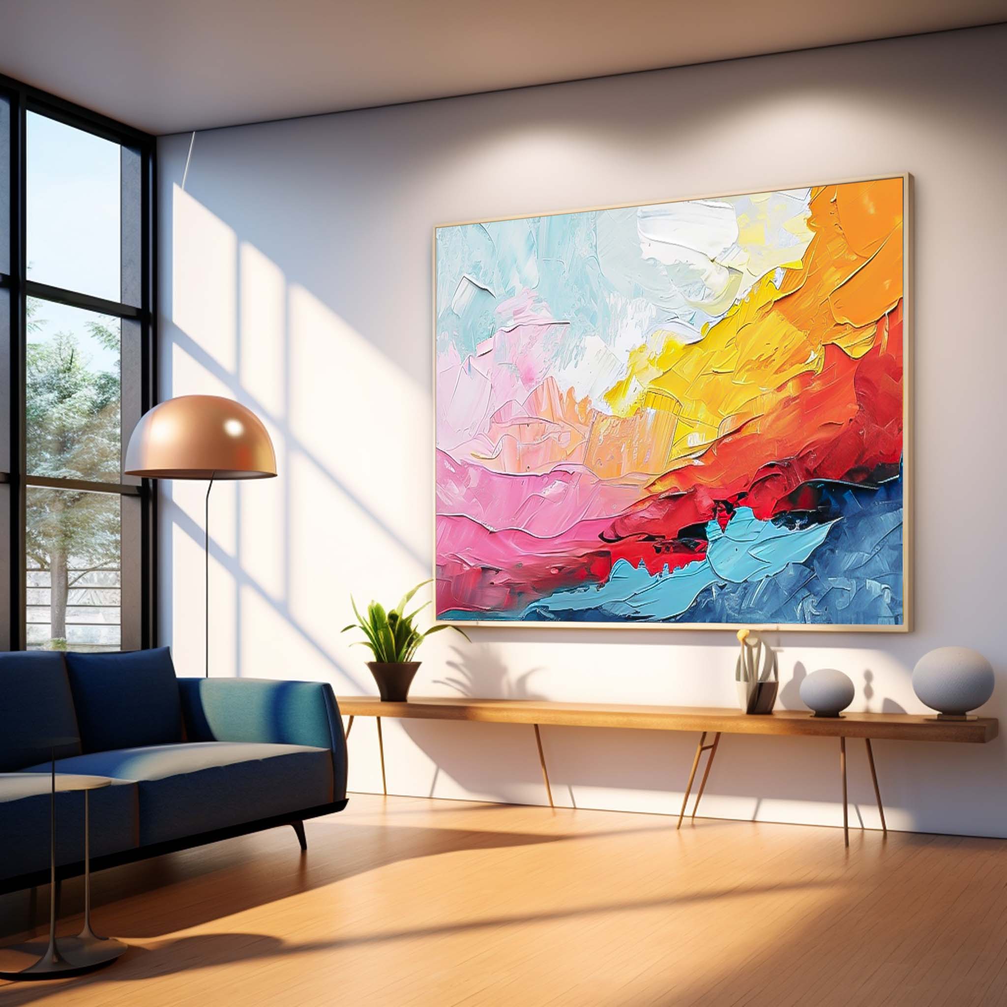 Wall Art Abstract Bold Color Pop Contemporary